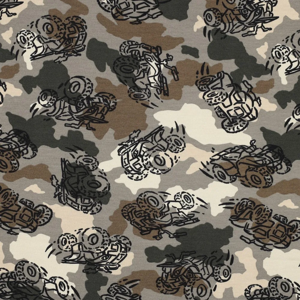 French terry camo met quats