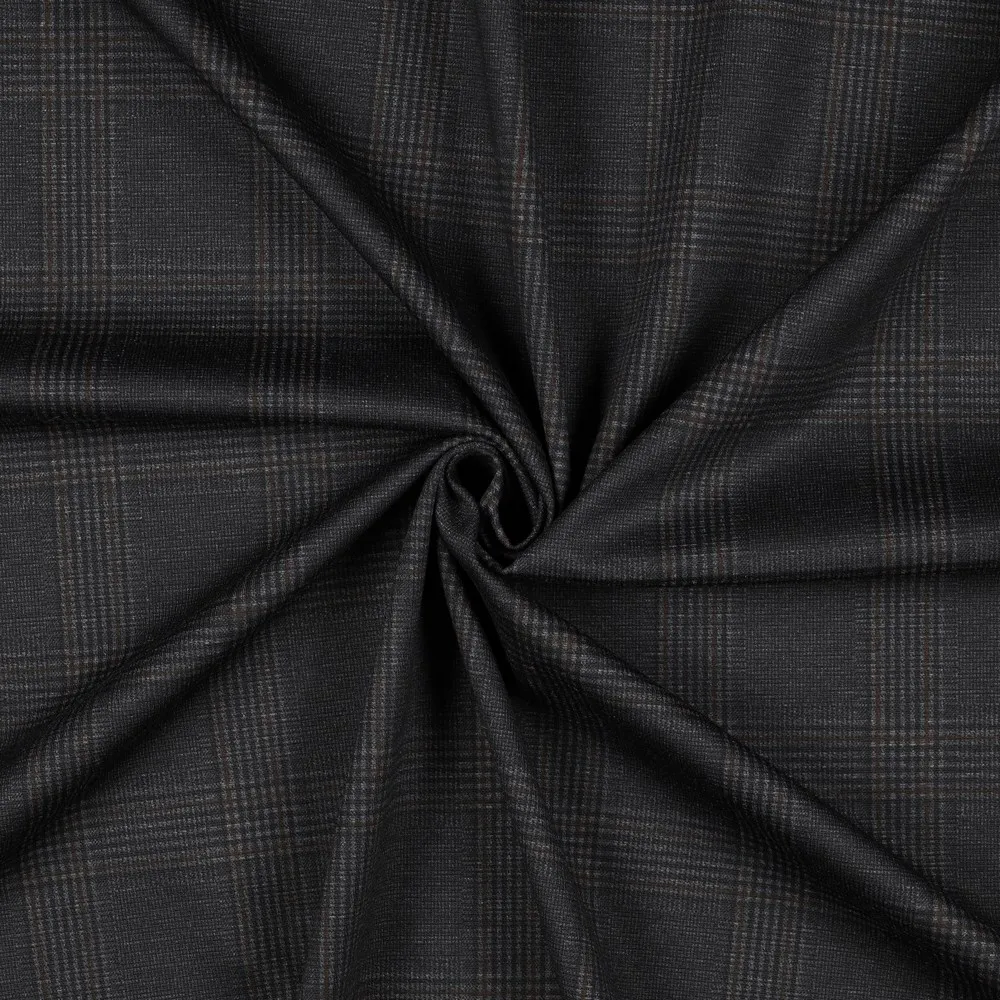 Viscose polyester mengeling met ruitjes