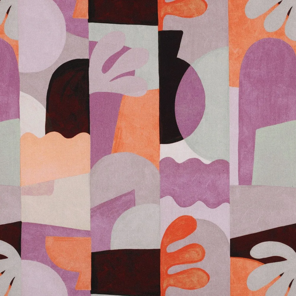 Canvas paars met abstract motief - Poppy