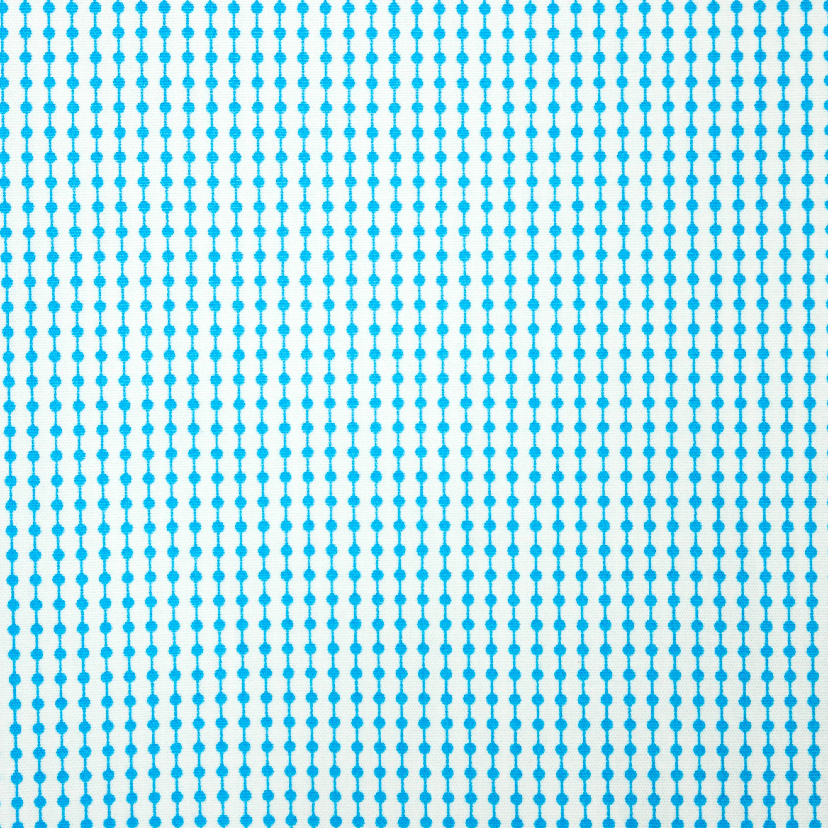 Katoen wit met blauw patroon