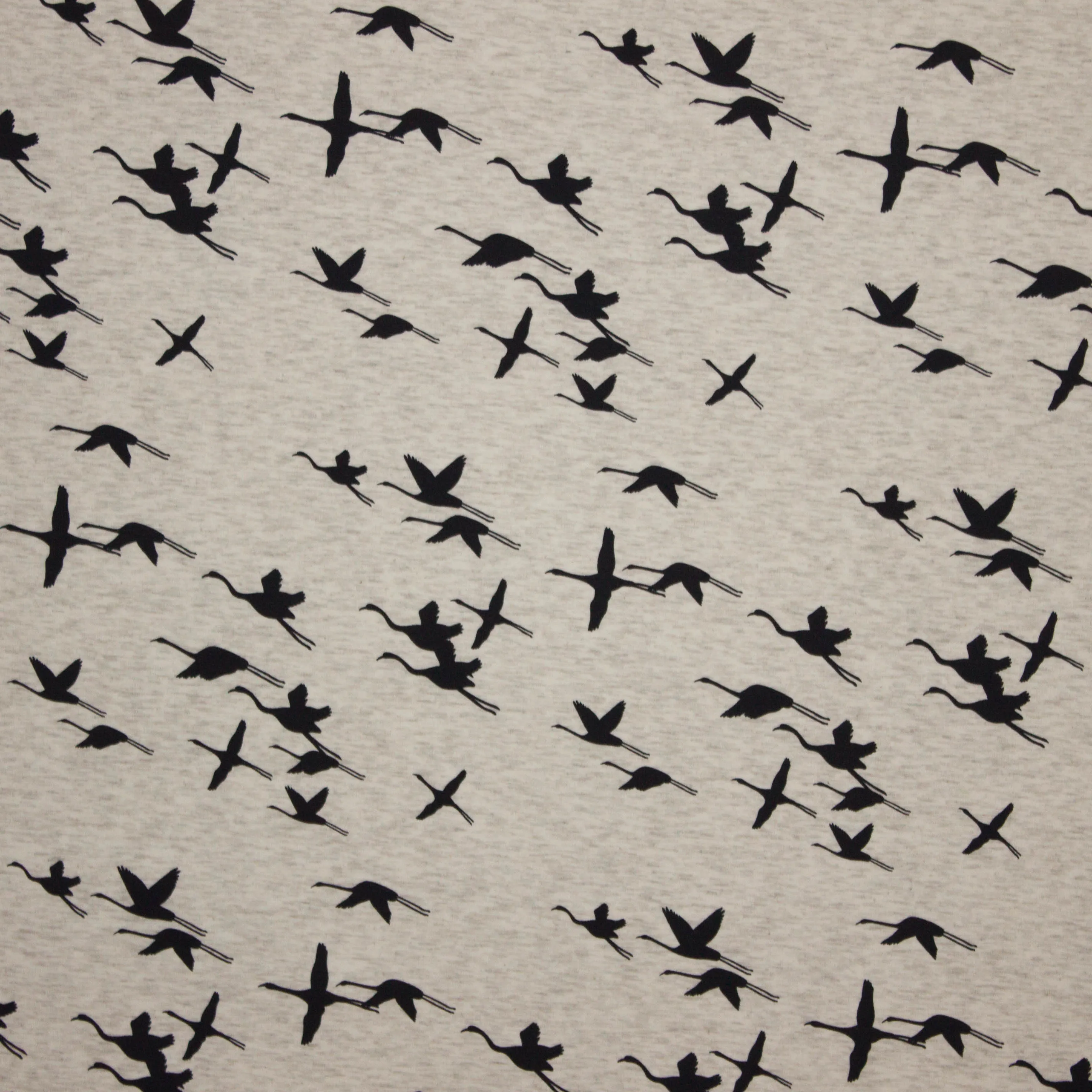 Sweater gemeleerd beige vogels
