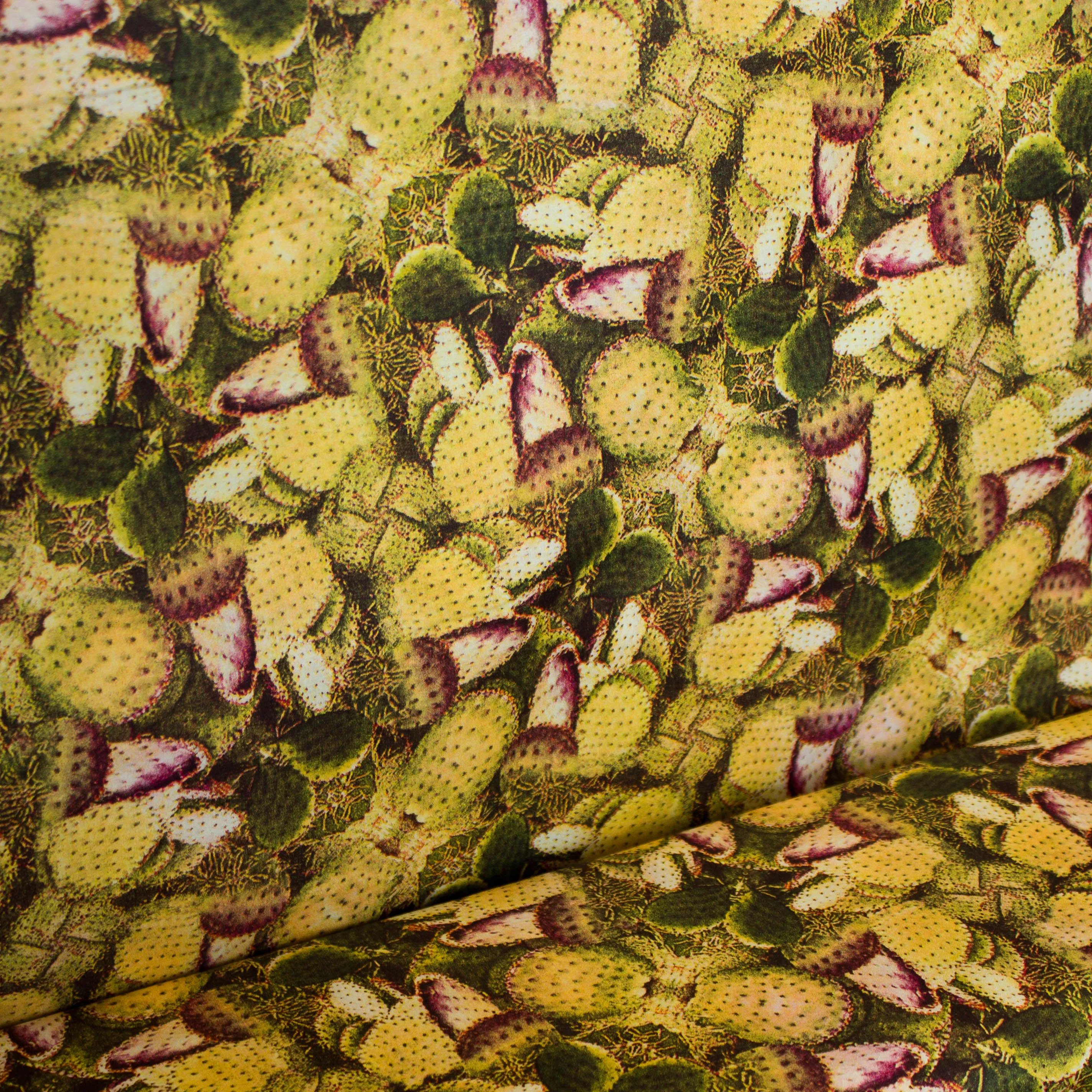 Katoen met cactussen print