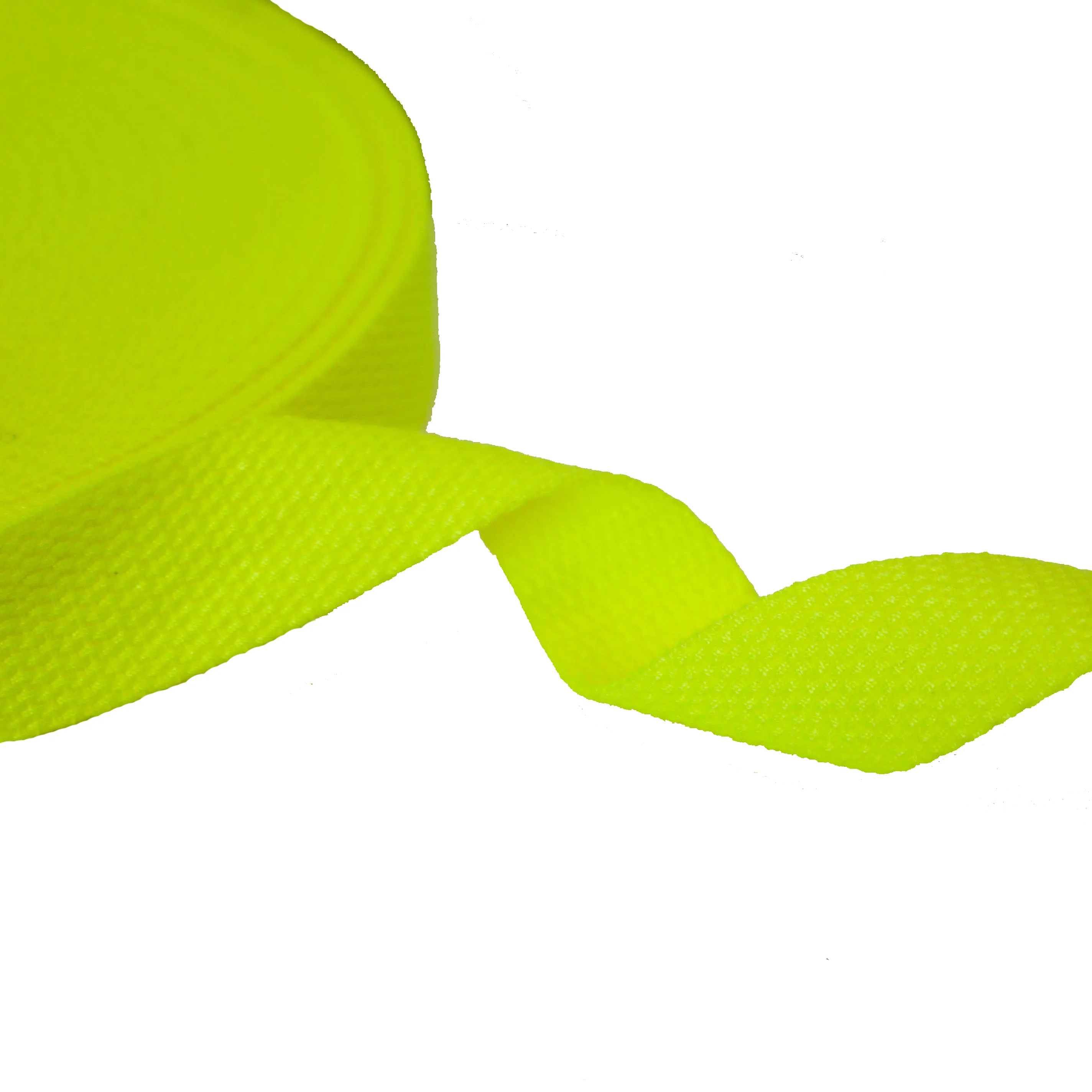 Tassenband / keperband 25 mm neon geel