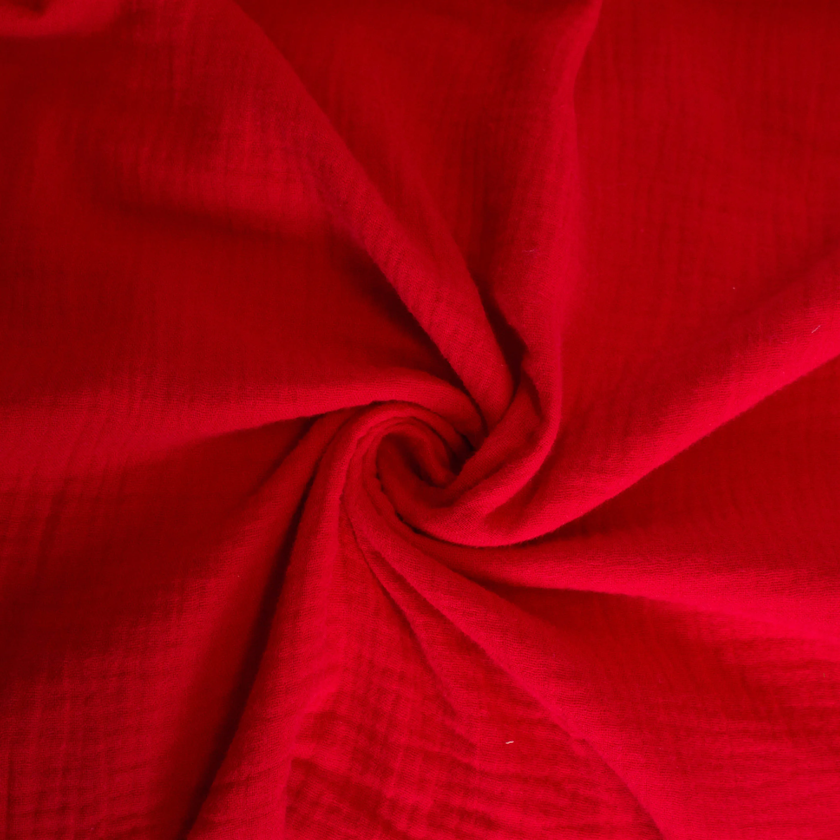 Mousseline effen rood