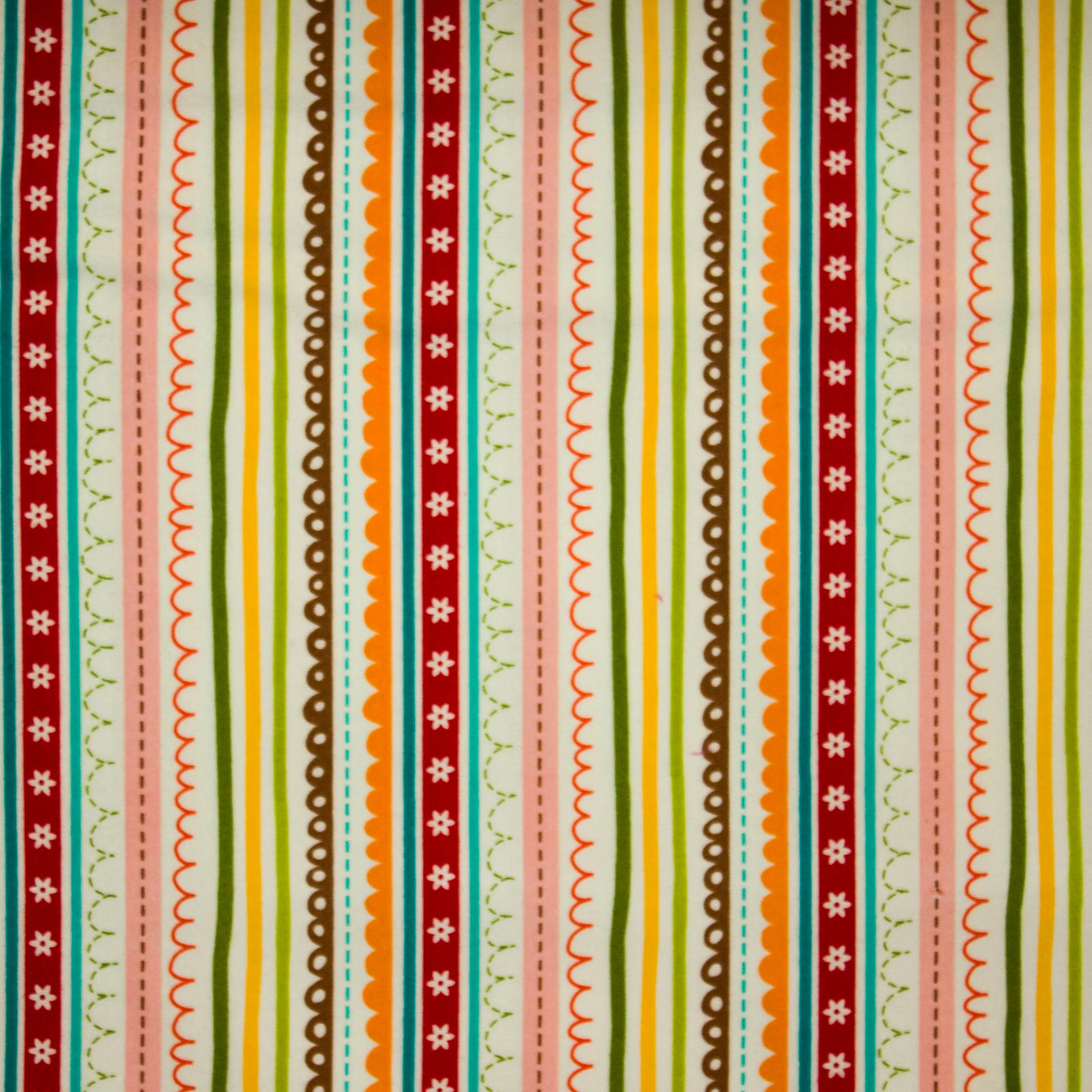 Flanel multicolor met verschillende lijnmotieven