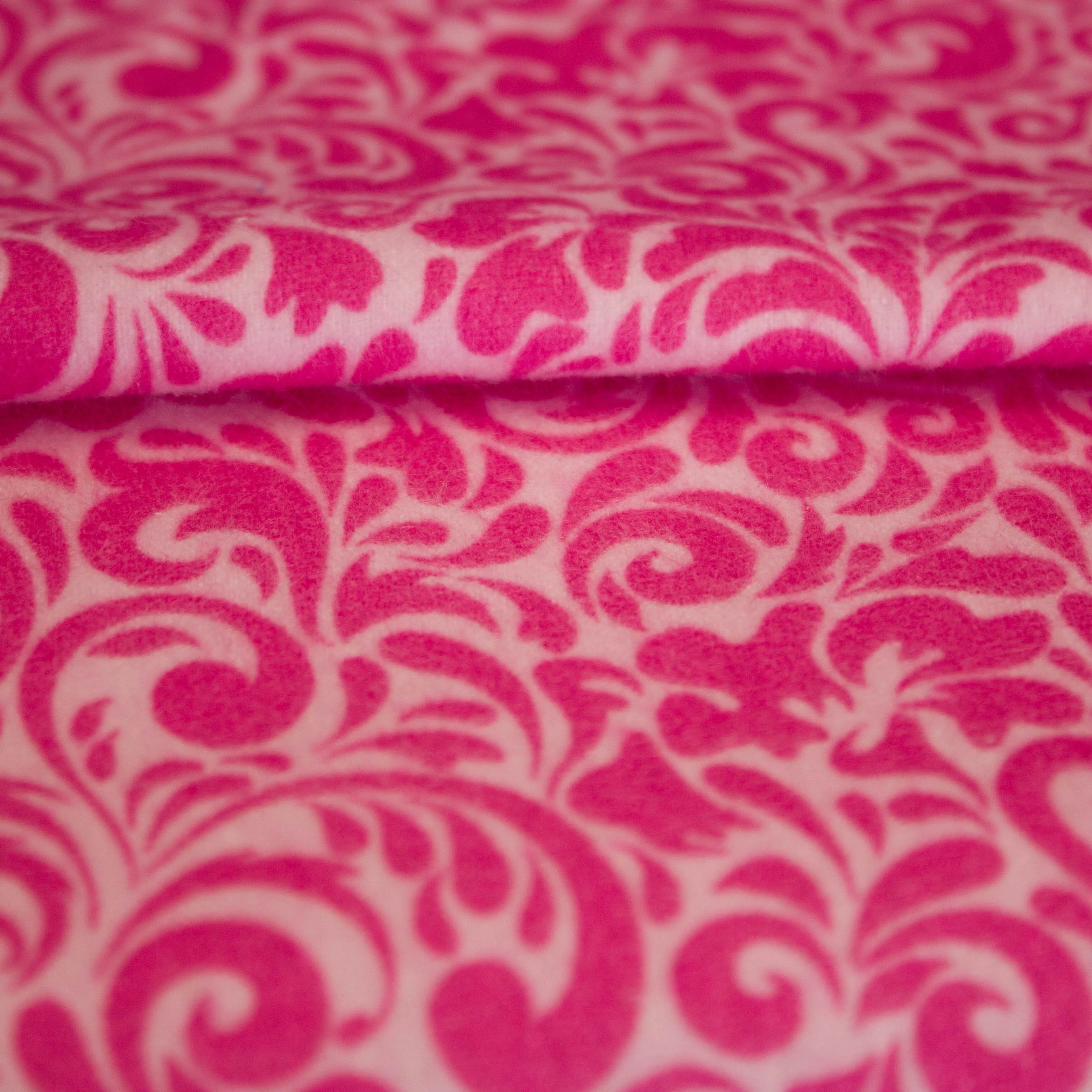 Flanel roze paisley