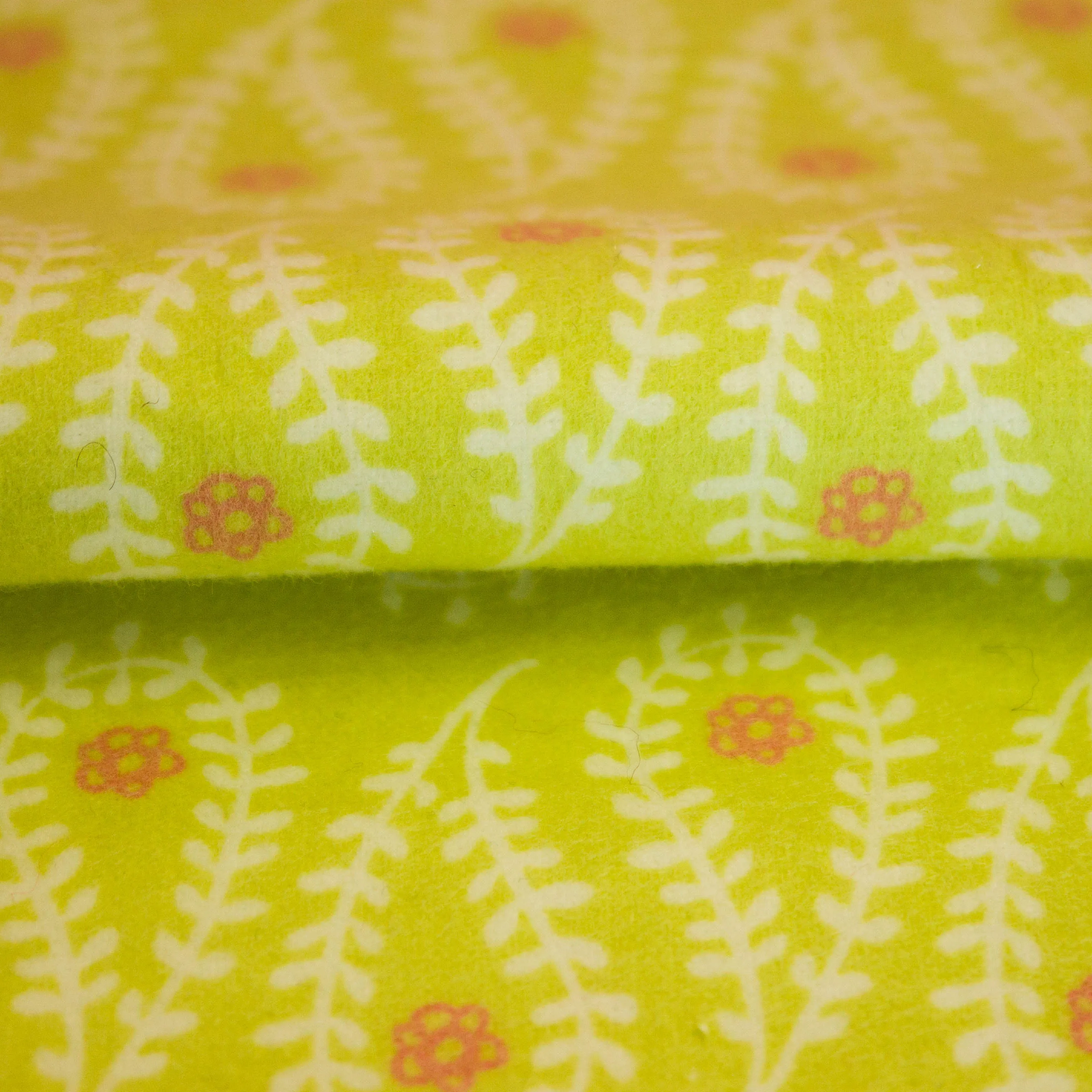 Flanel groen met abstract motief