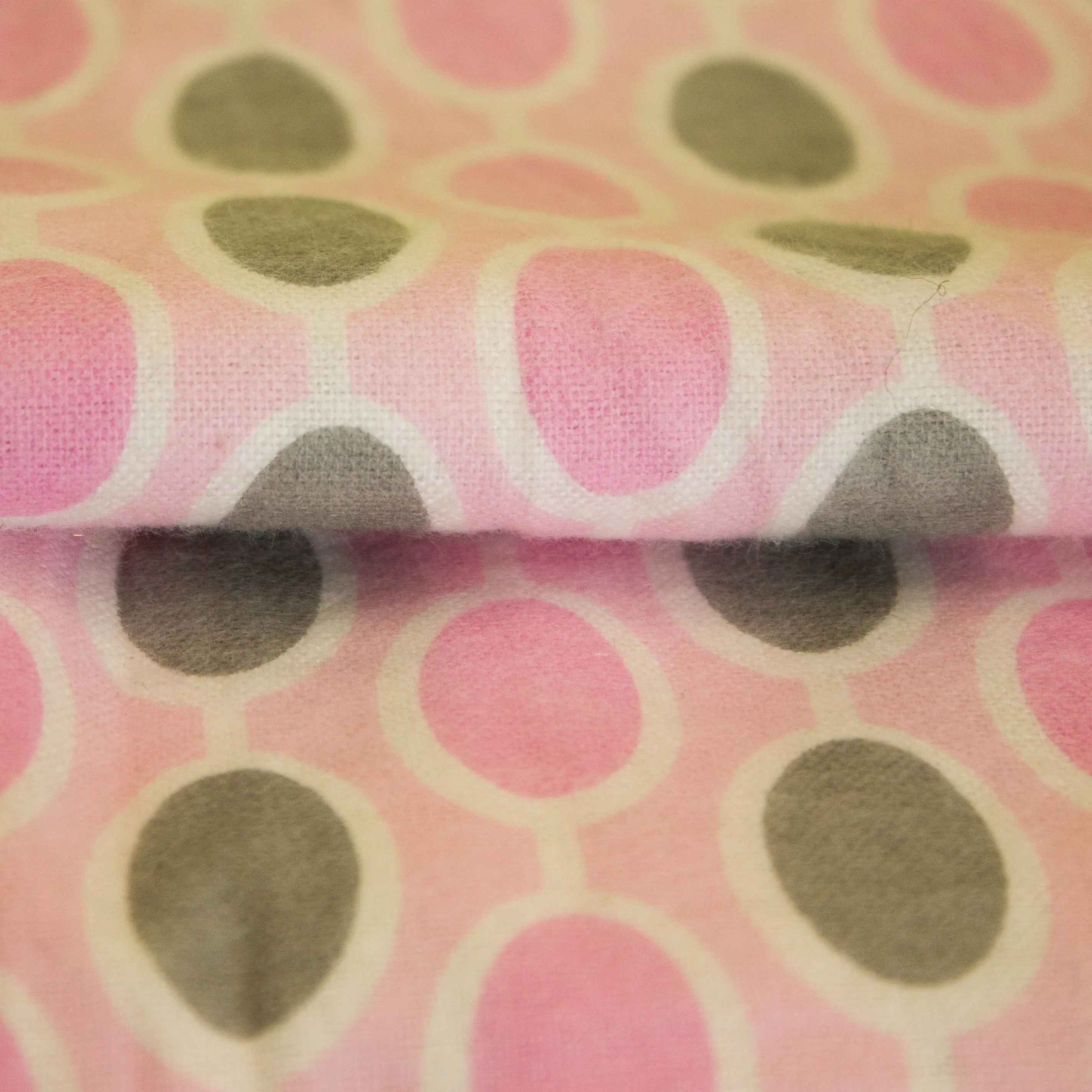 Flanel roze met abstract motief