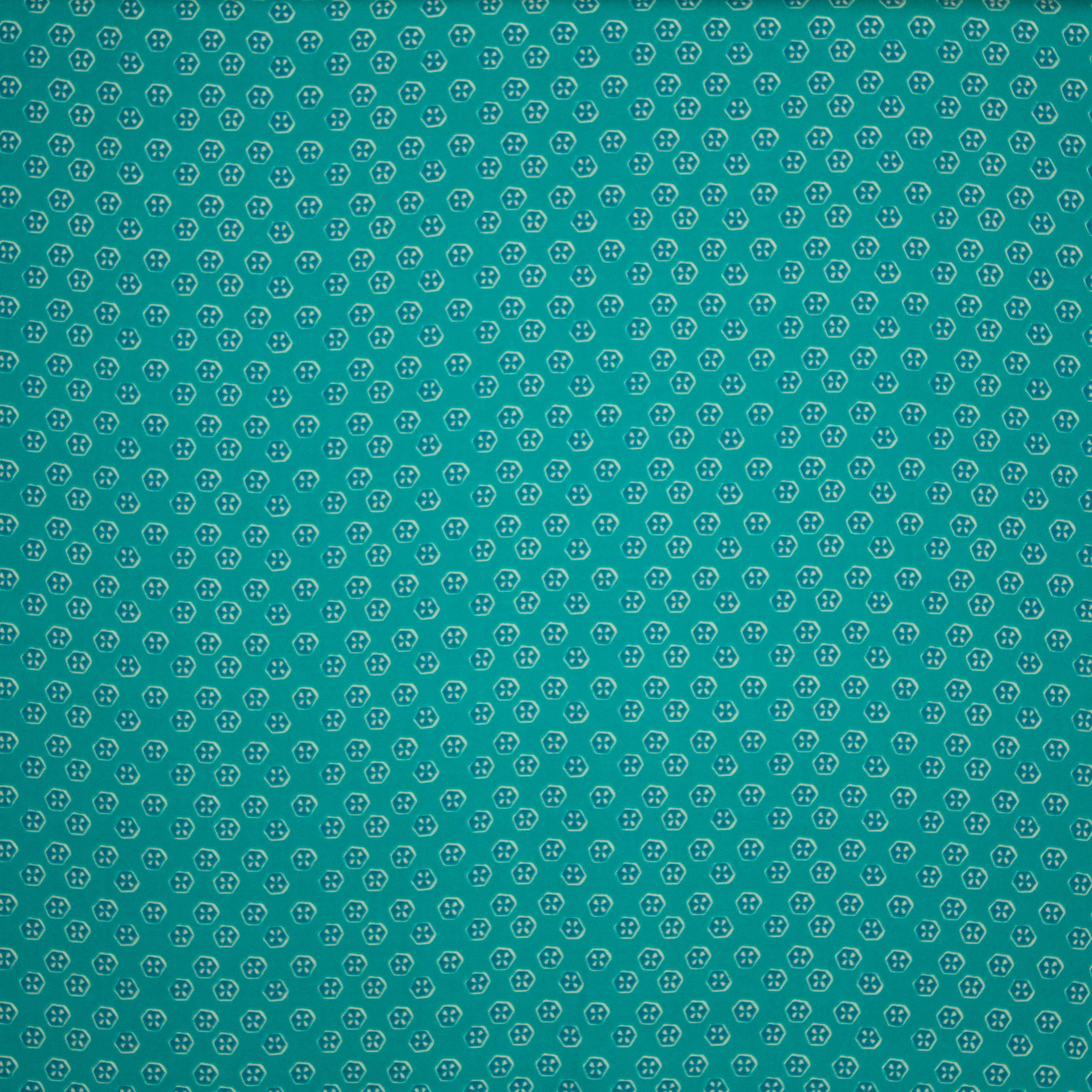 Viscose turquoise fantasie motief
