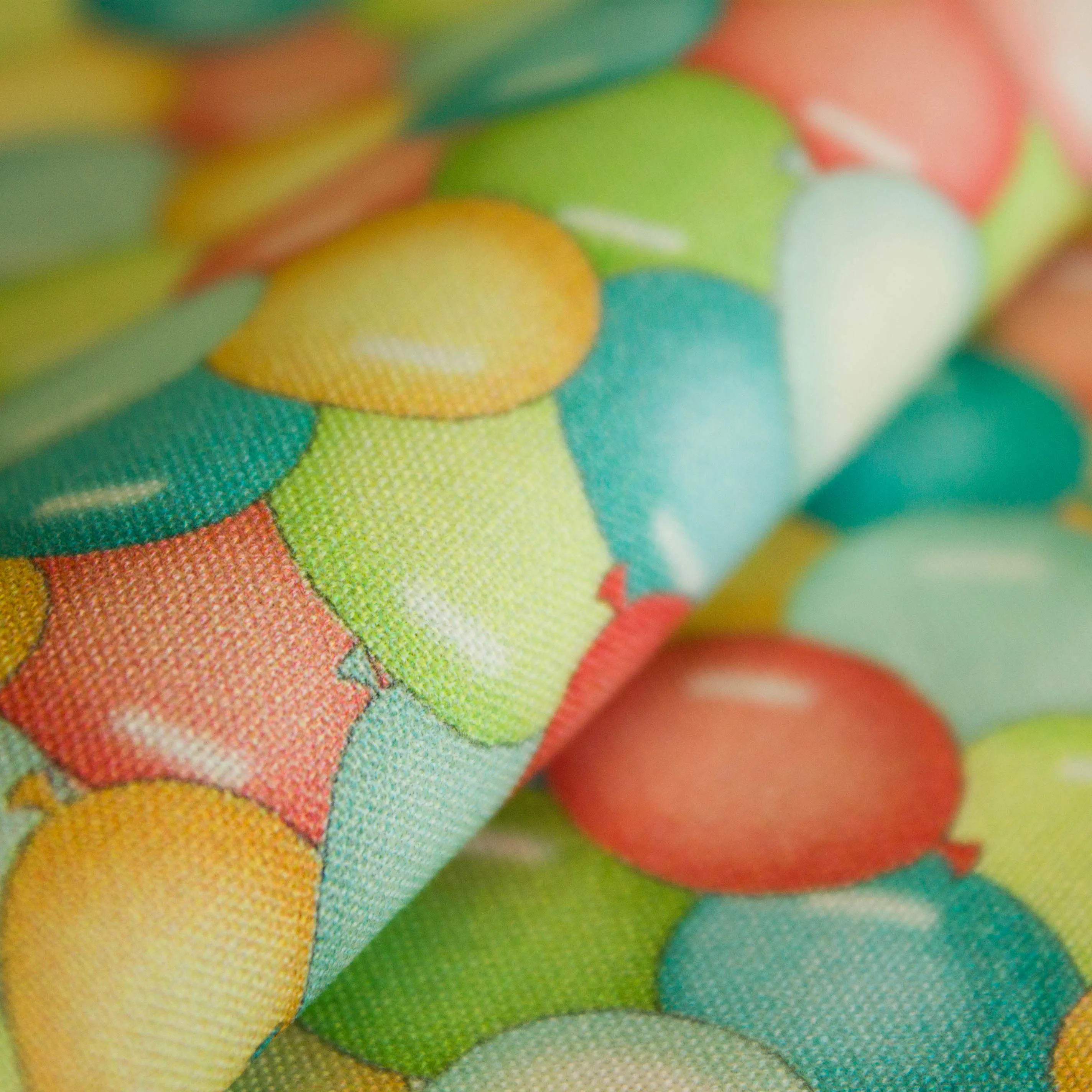 Katoen multicolor met ballonnen