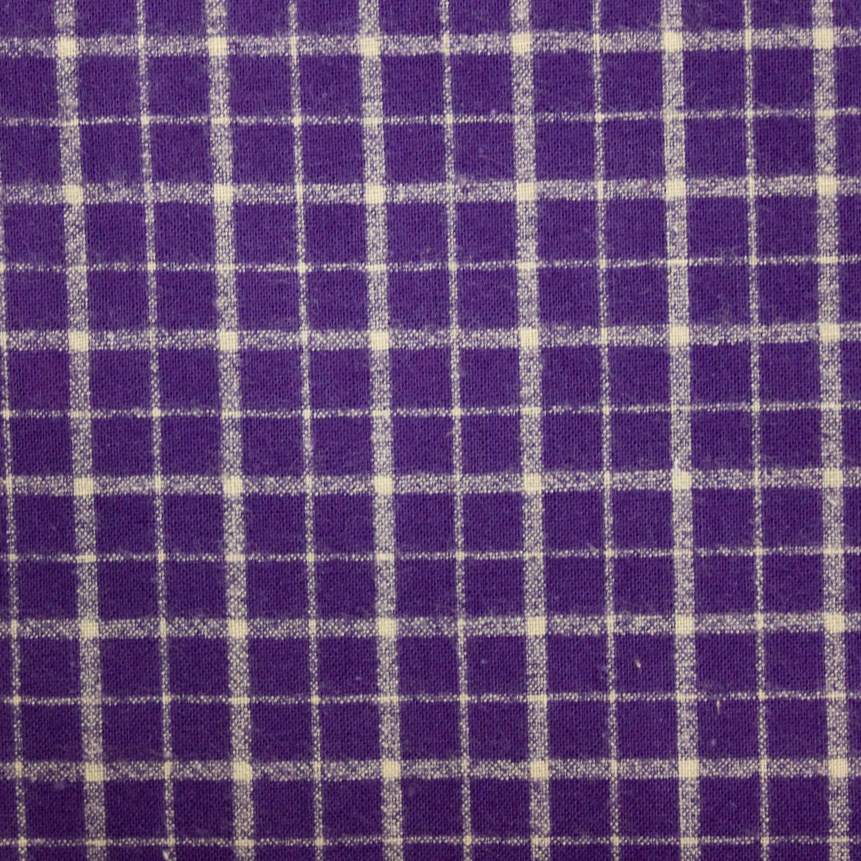 Flanel paars met witte ruiten