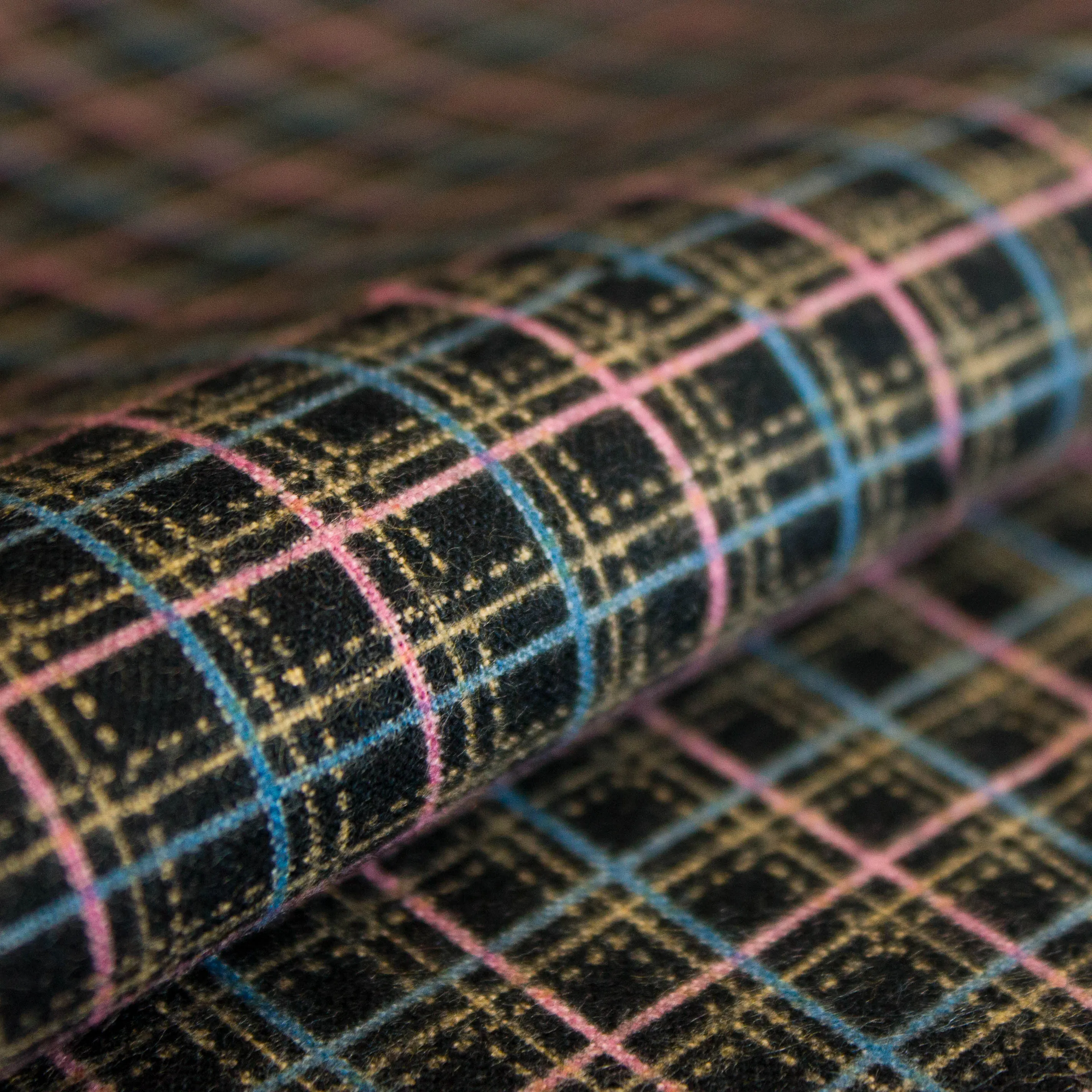 Flanel zwart met kleurrijke ruiten
