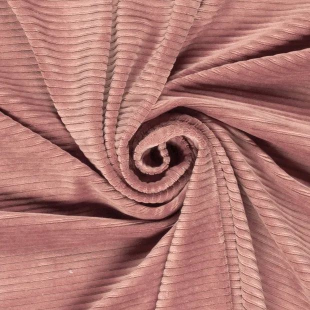 Nicky velours rib oud roze