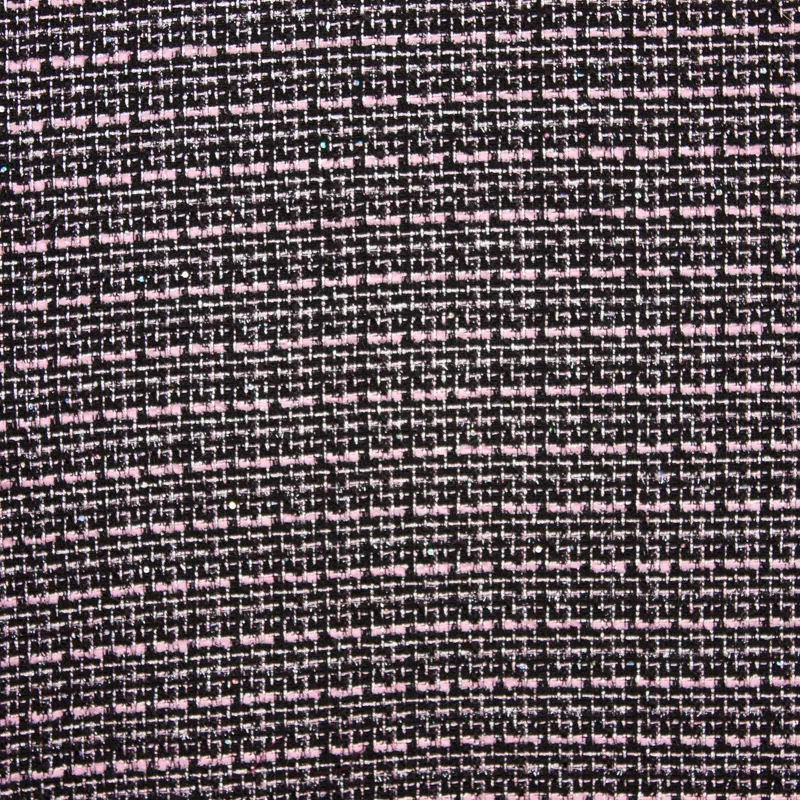 Chanelstof zwart/roze