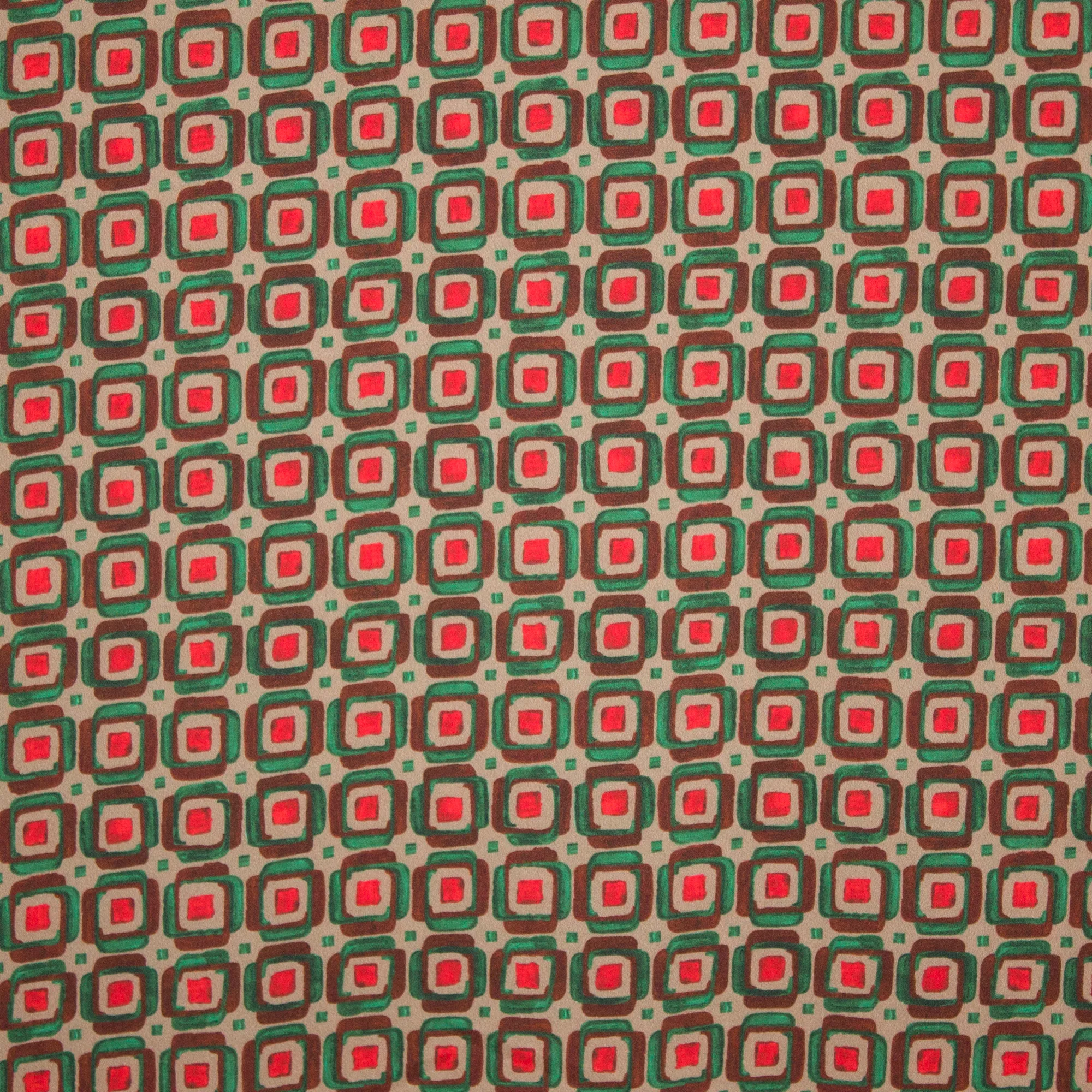 fijne polyester met abstract blokje