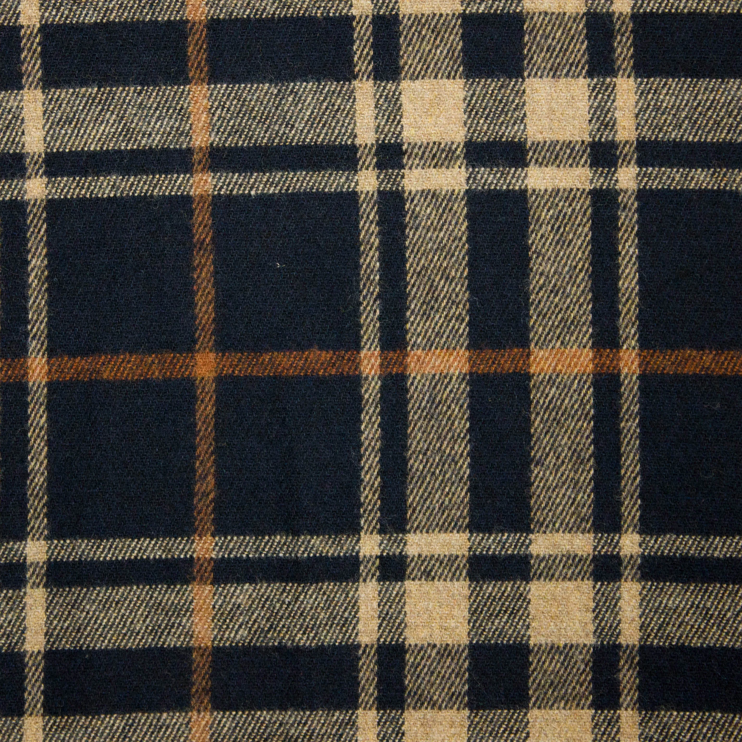 Flanel blauw / bruin met ruiten