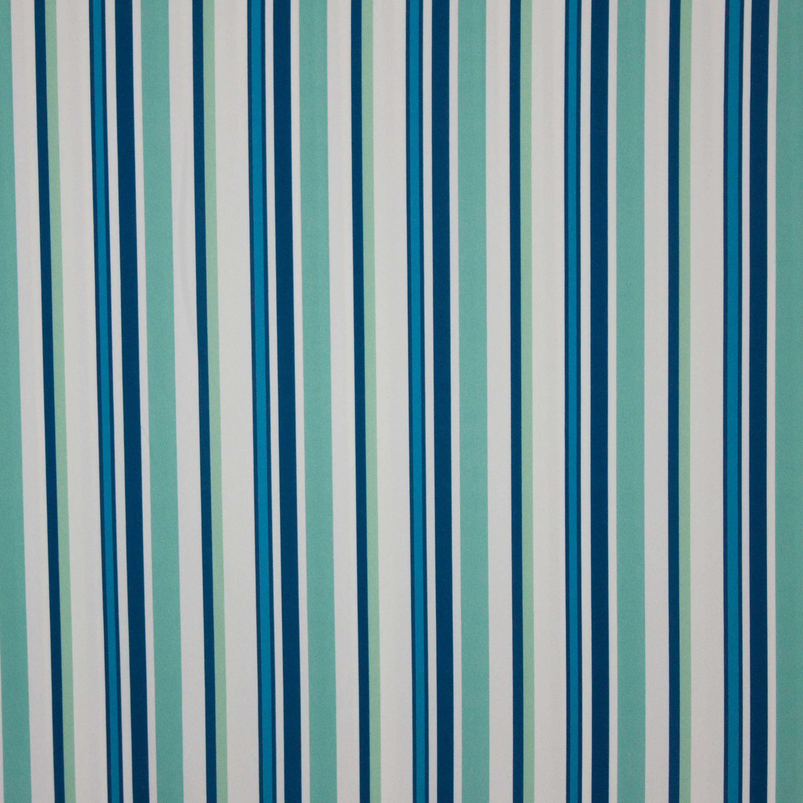 Polyester munt petrol gestreept