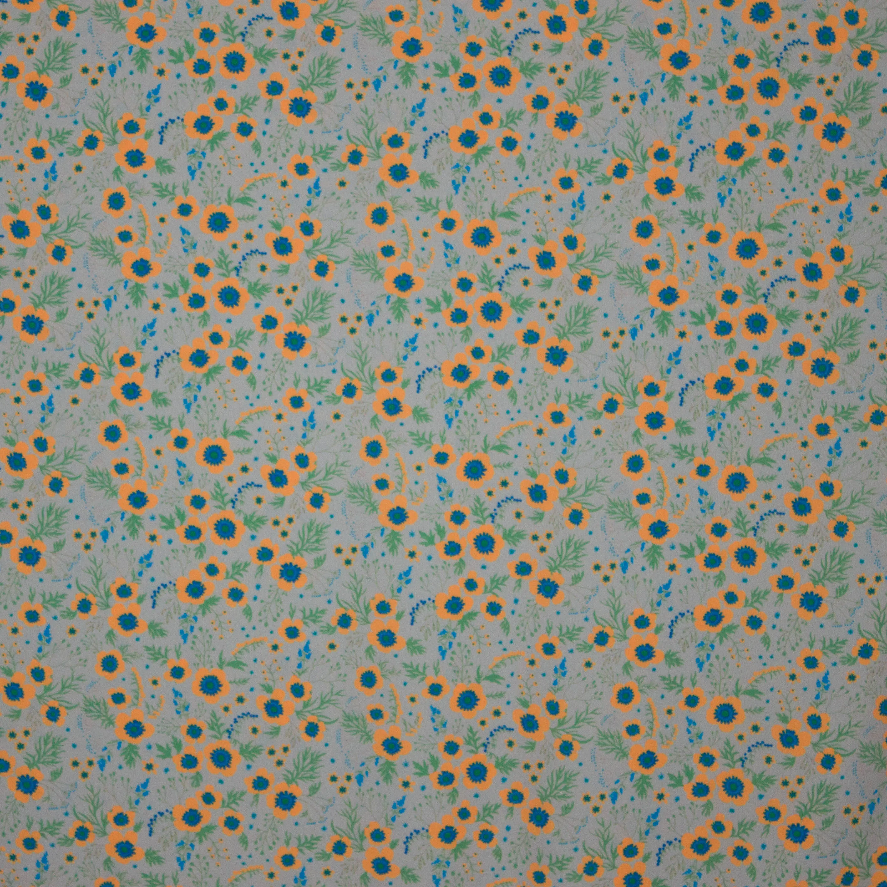 Chiffon grijs bloemen motief