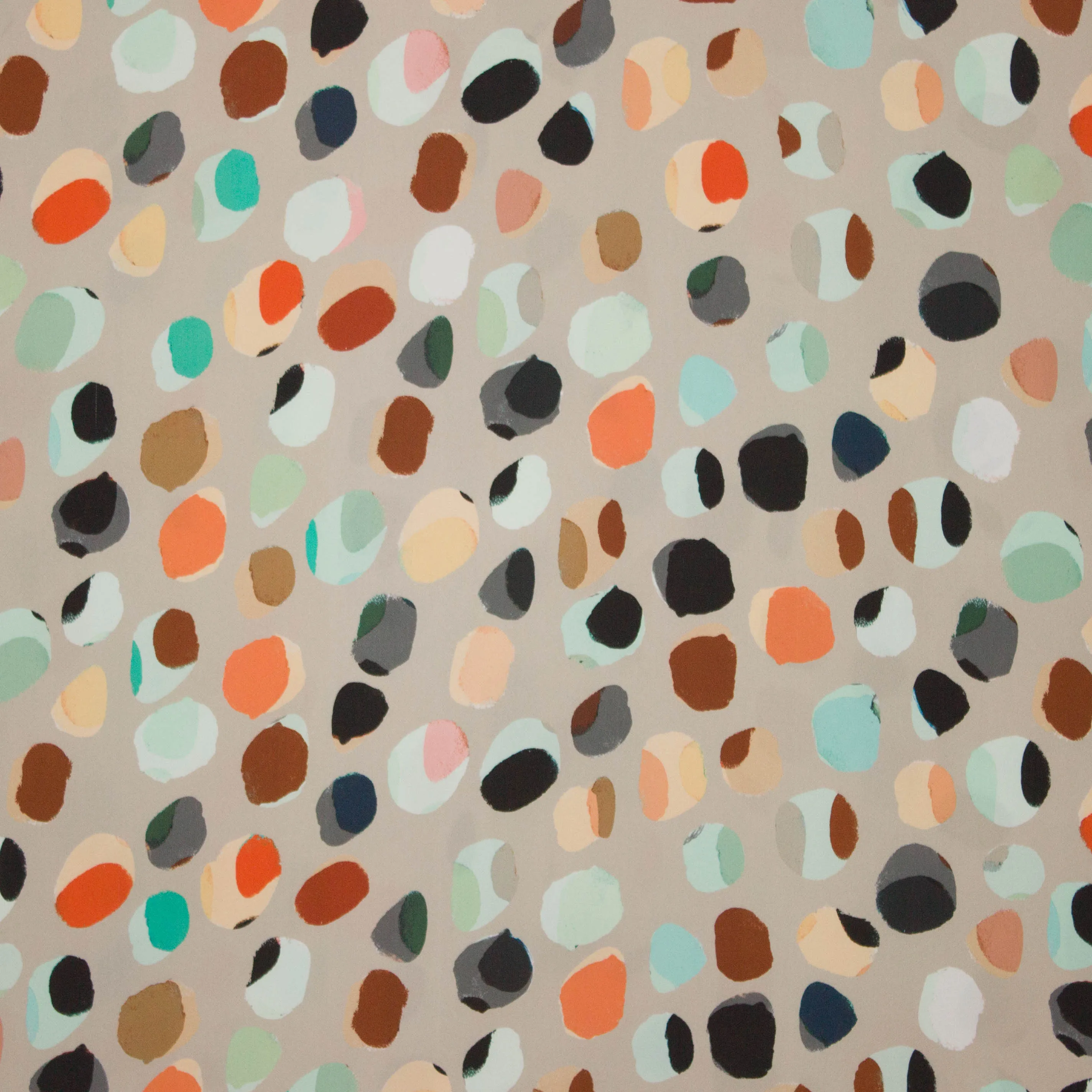 Viscose beige bollen motief