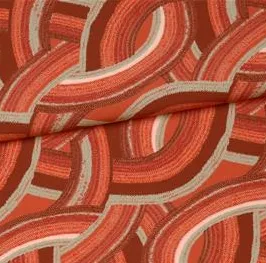 Polyester met een bruin boogpatroon