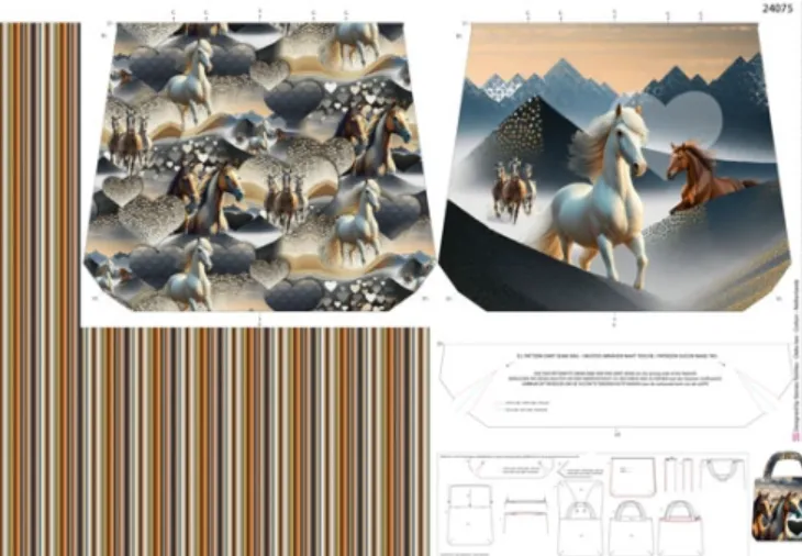 Paneel canvas 'Desert Horses' tas
