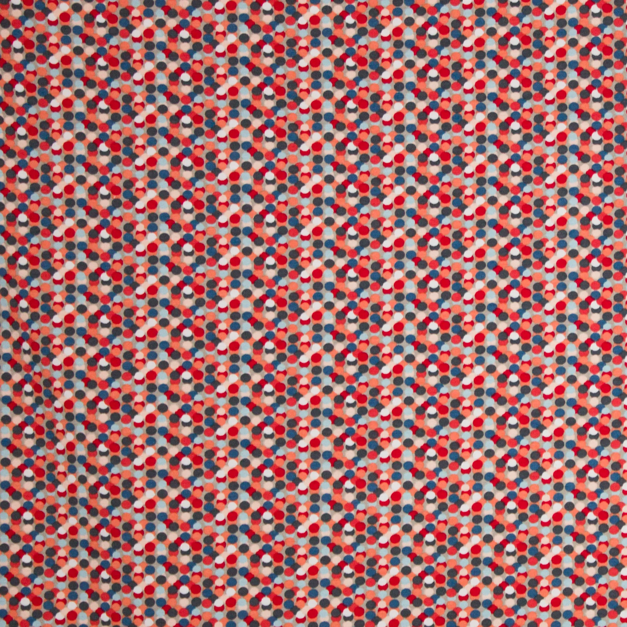 Viscose tricot bolletjes motief