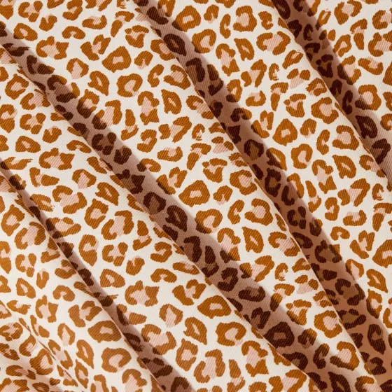Gabardine wit met jacquard print 'Leony' - Atelier Brunette