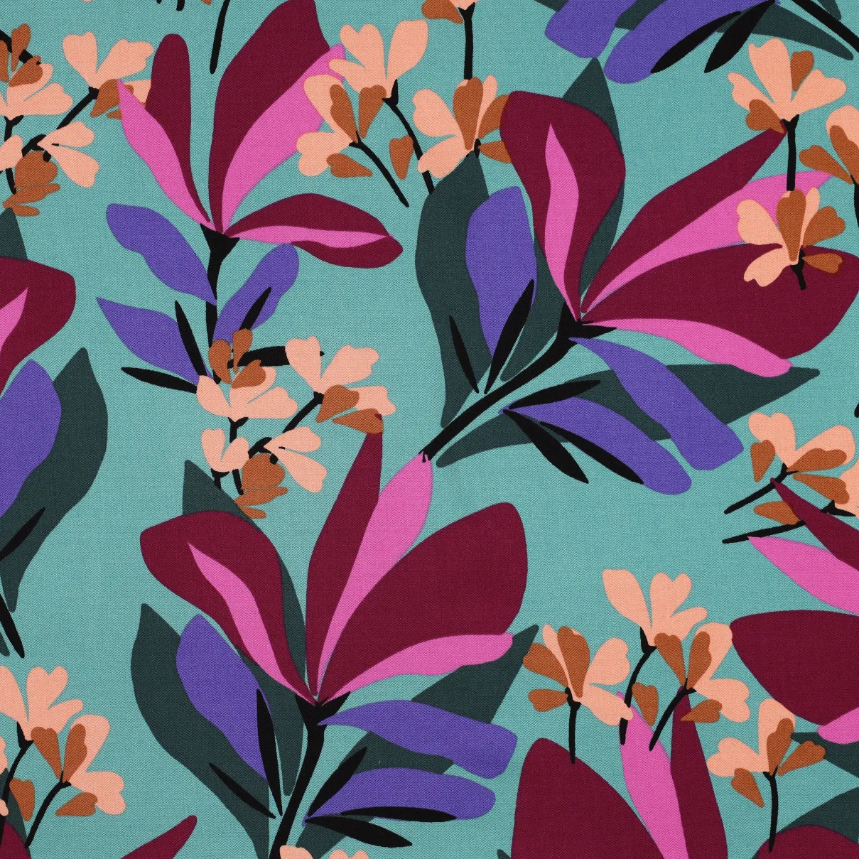 Viscose stretch met kleurrijke bloemen - Nerida Hansen