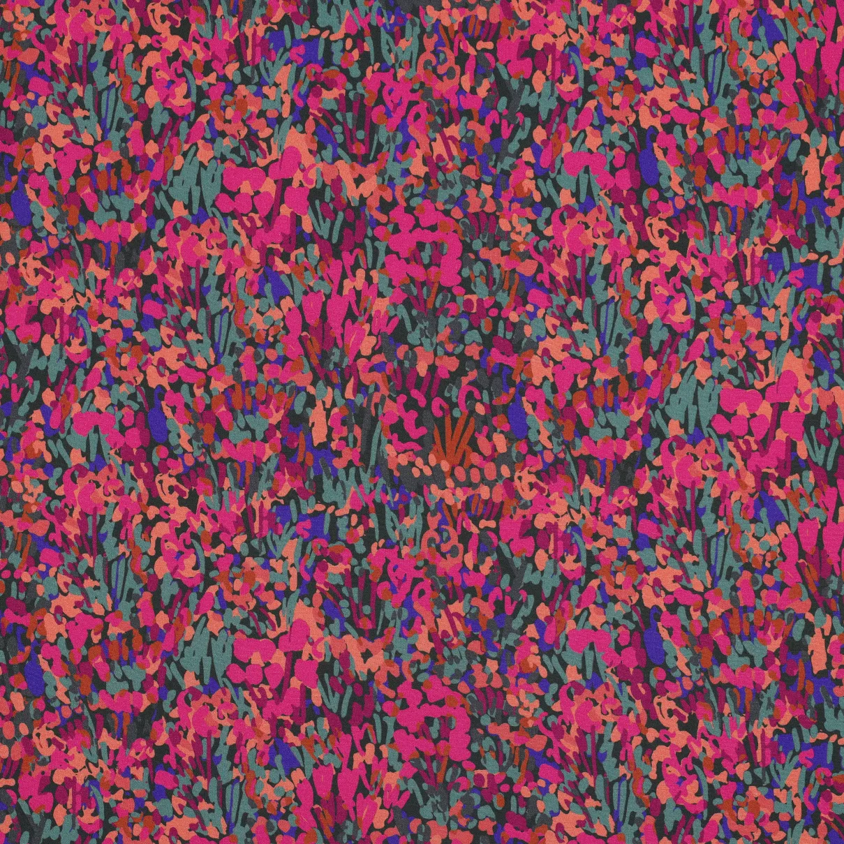Lenzing ecovero met abstracte bloemen - Nerida Hansen