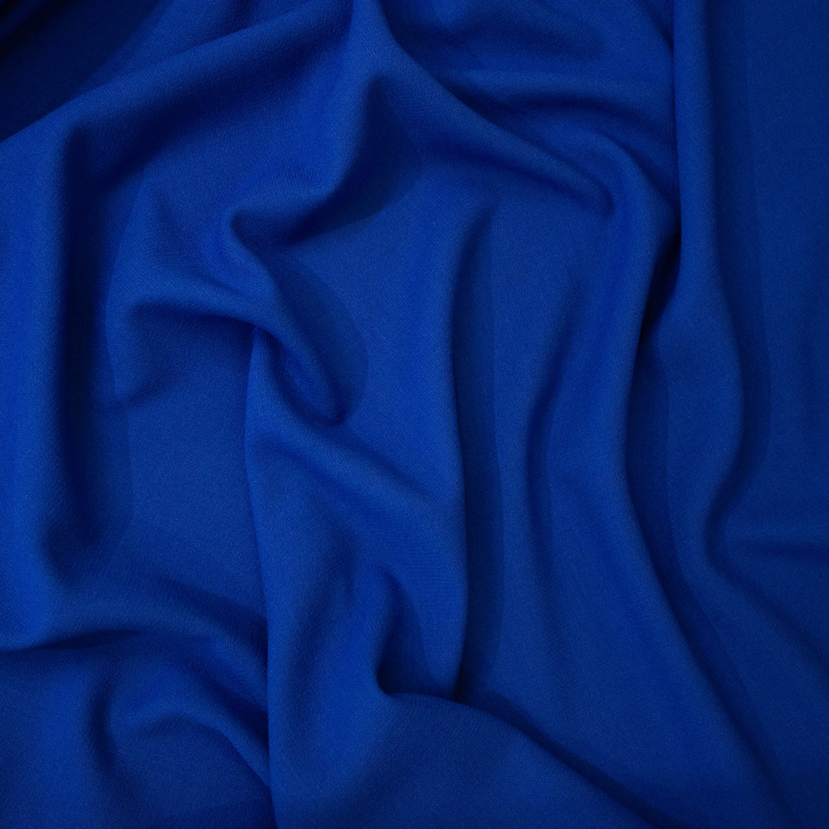 Dubbel crêpe uit zuivere wol blauw   -  Lorré