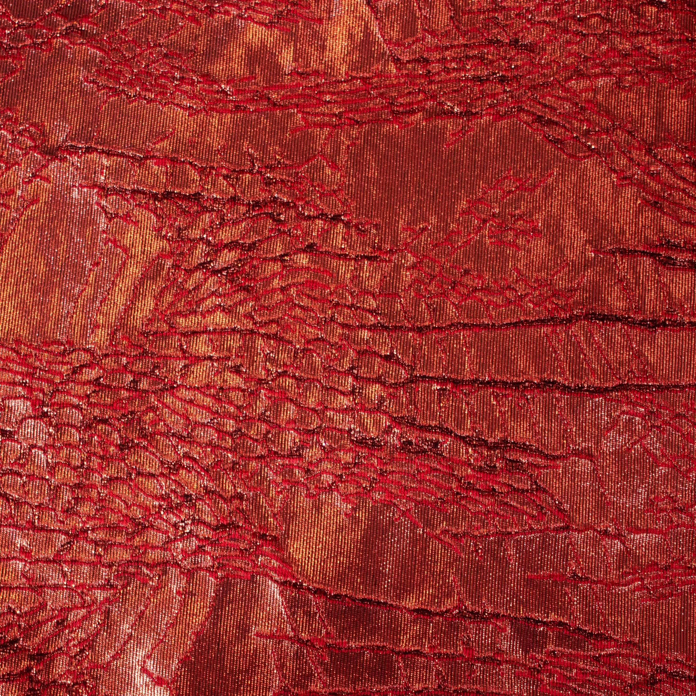 Zijde jacquard rood  -  Lorré