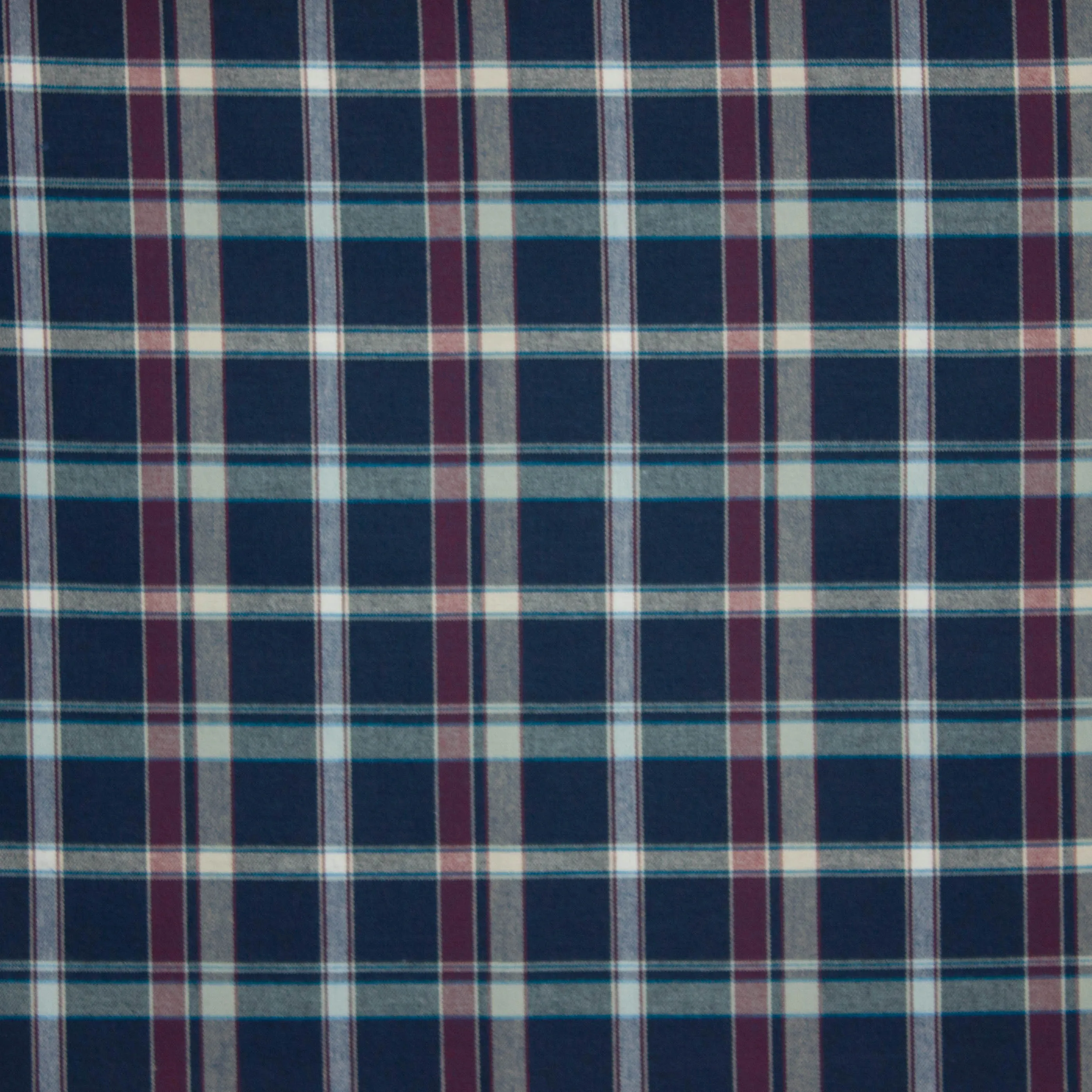 Katoen blauw met ruiten