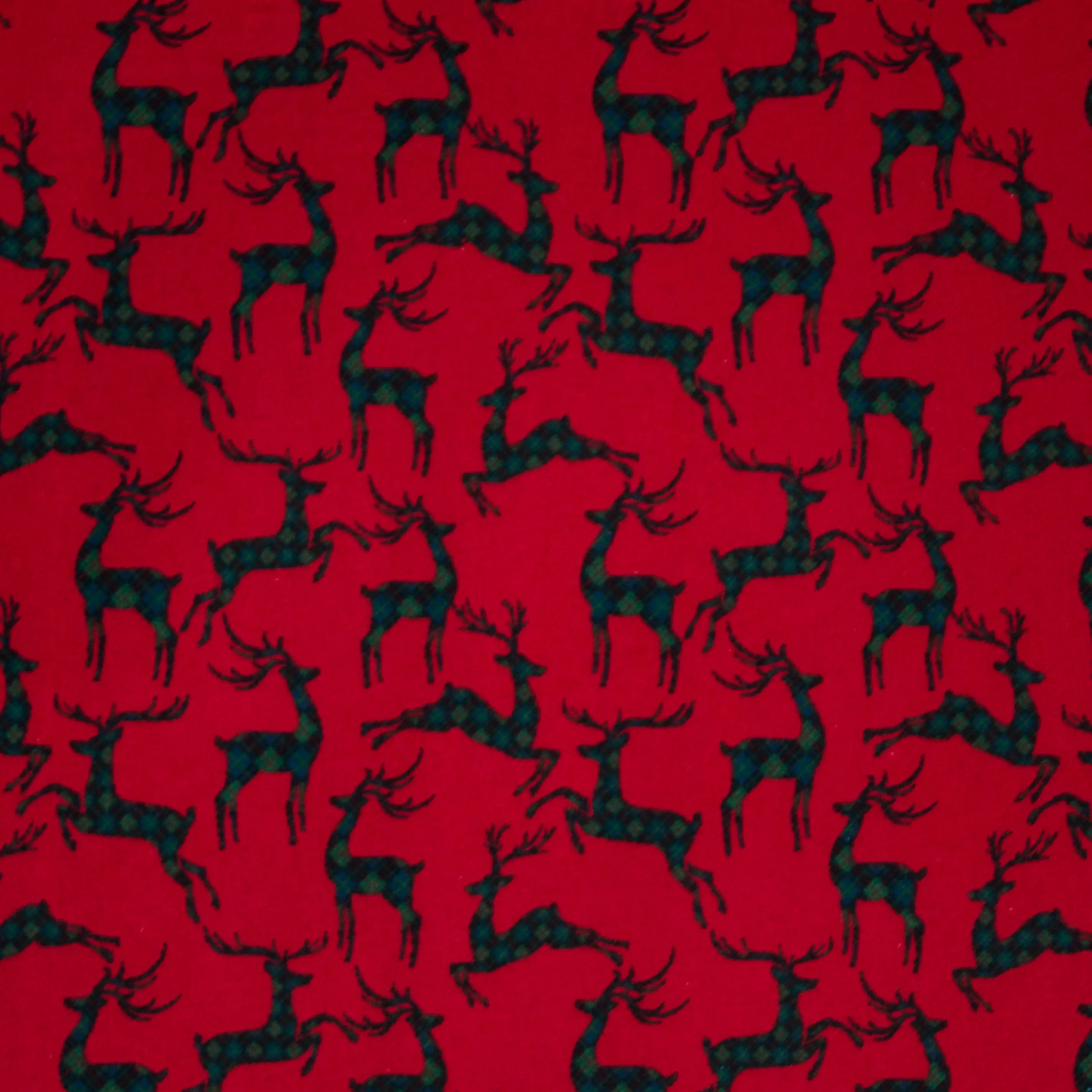 Katoen rood met herten