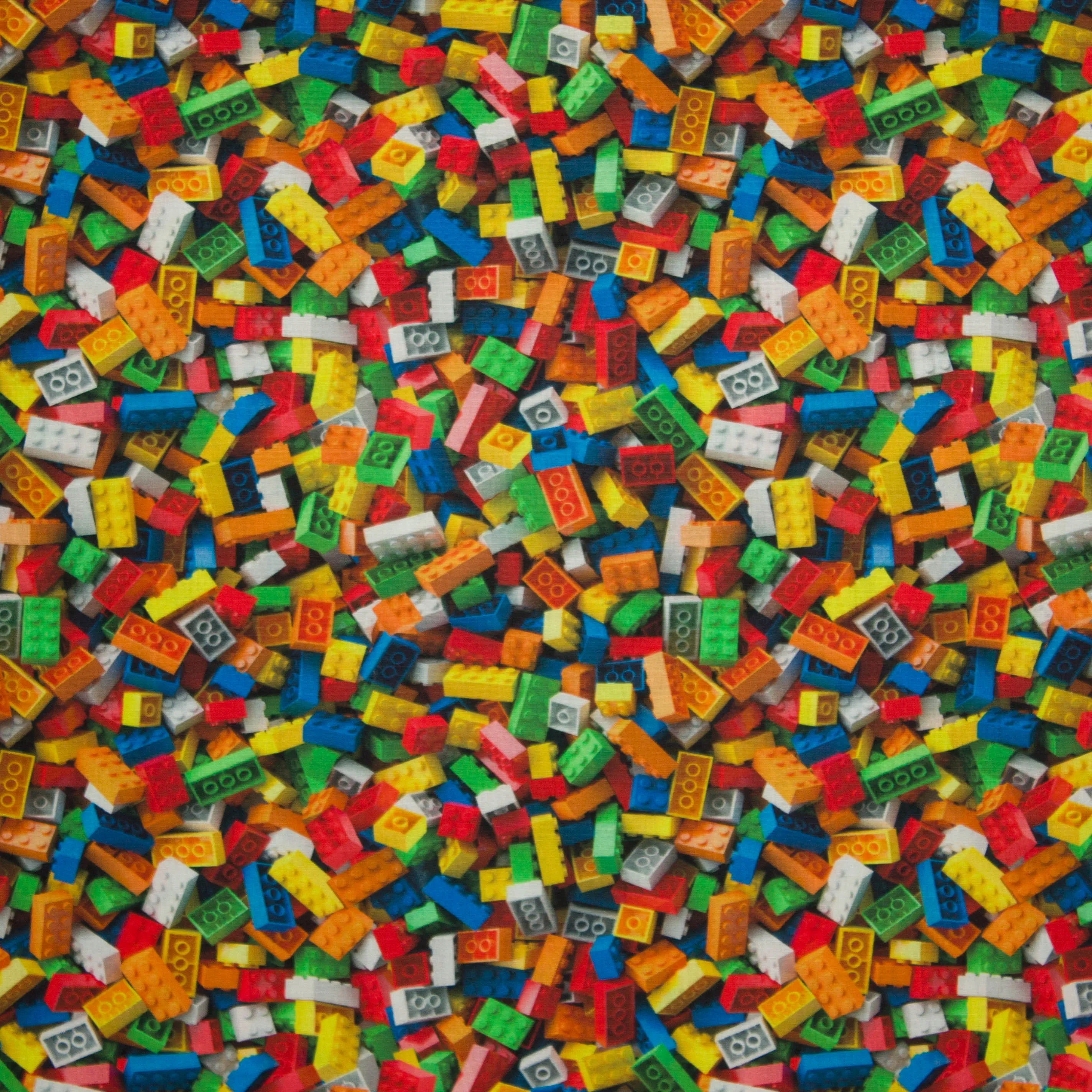 Katoen met lego blokjes