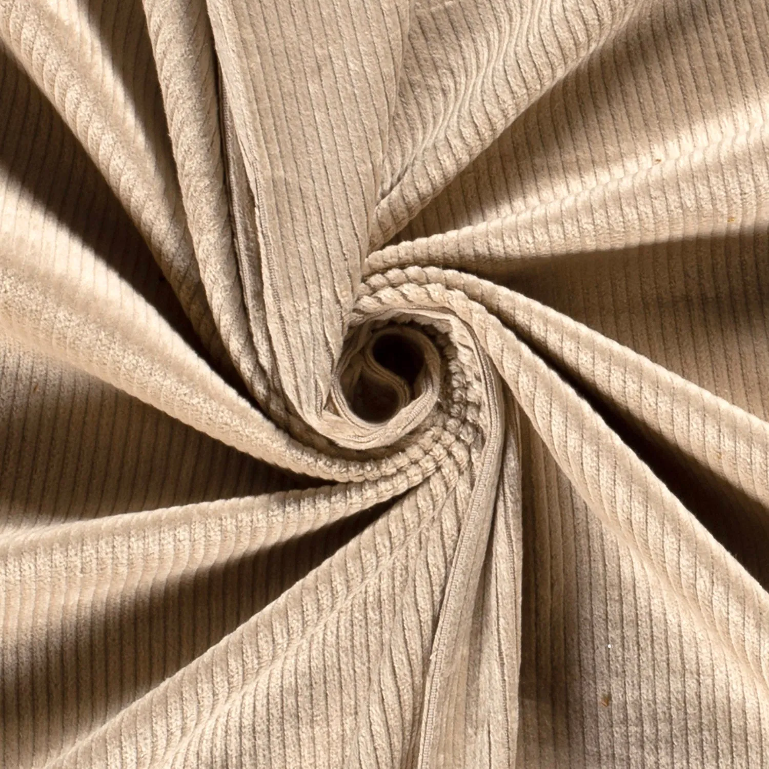Ribfluweel beige