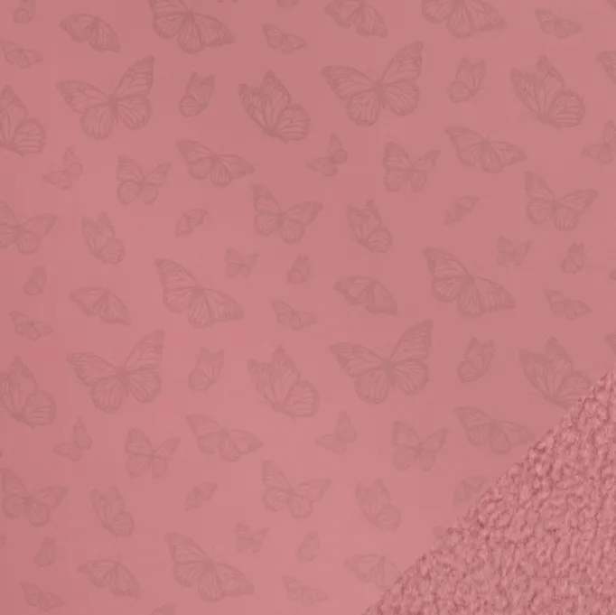 Softshell roze met reflecterende vlinders