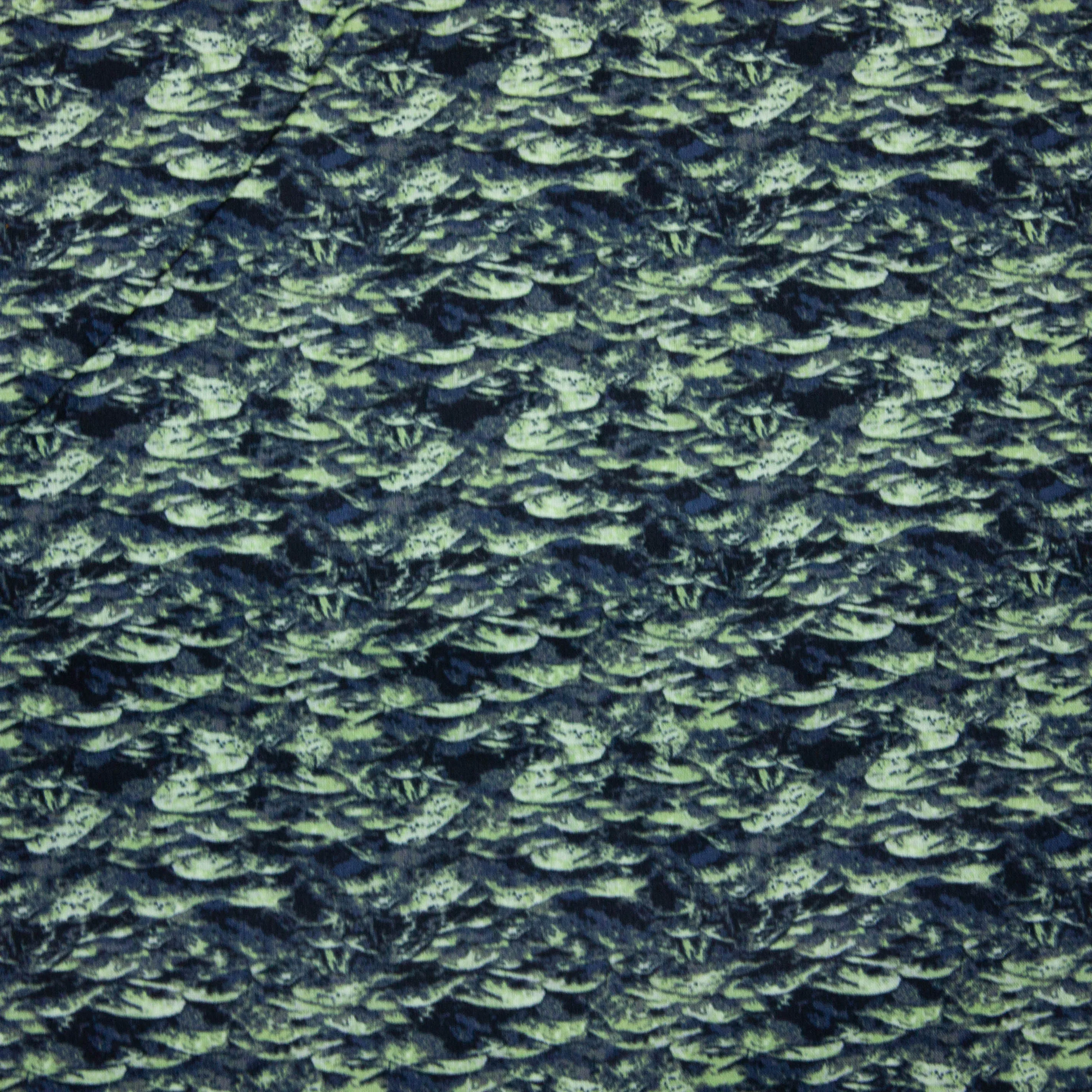 Katoen blauw/groen patroon
