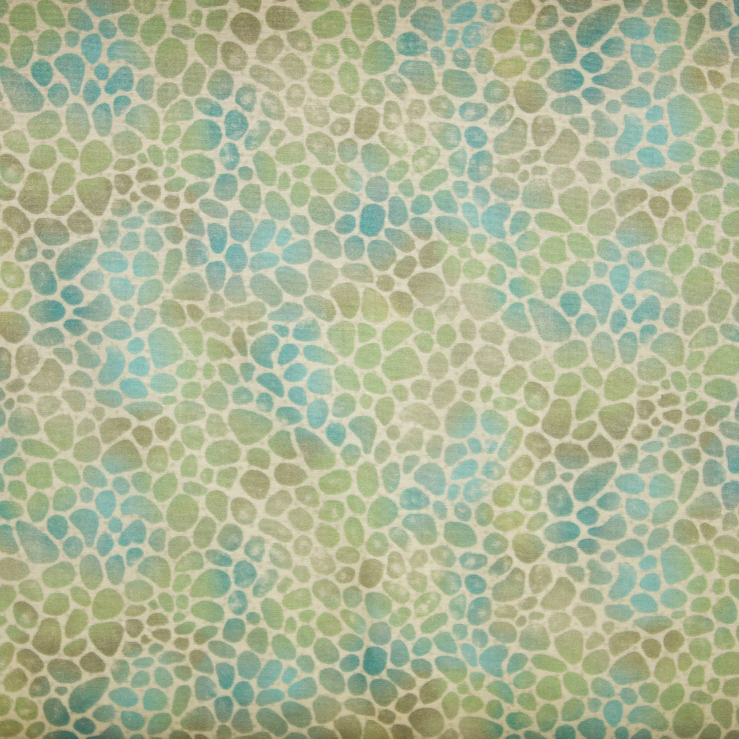 Katoen met groen/blauwe bollen