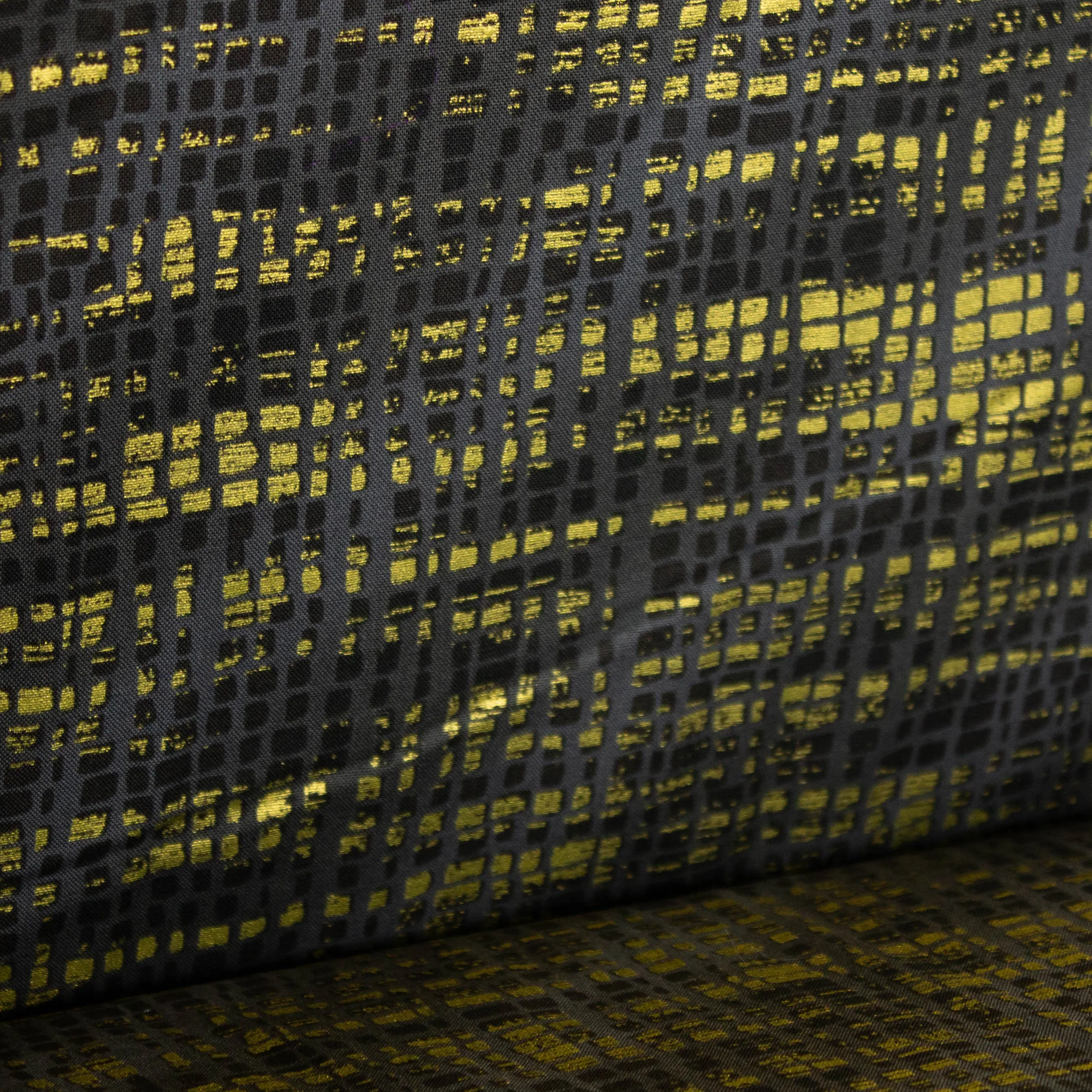 Katoen abstracte print met goud