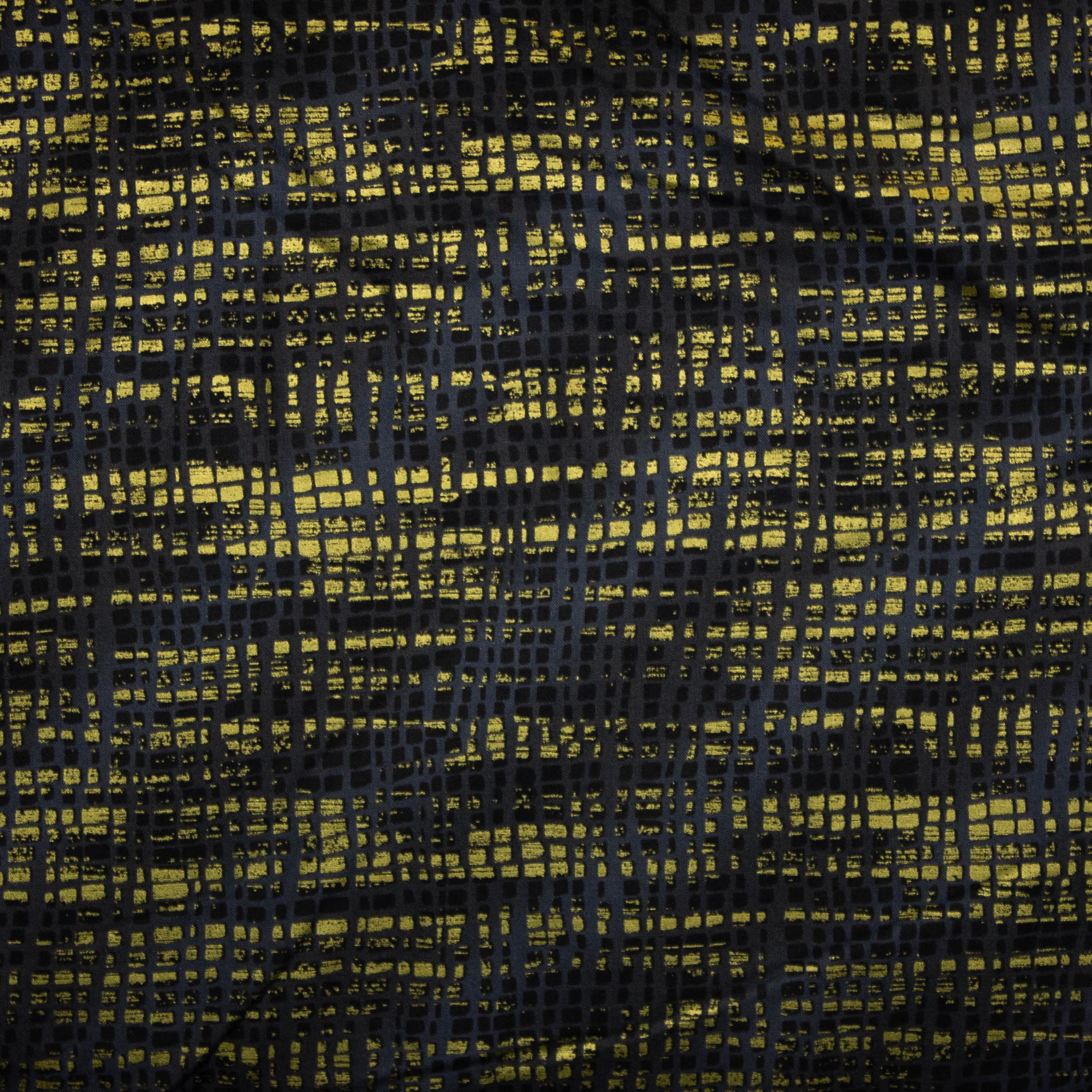 Katoen abstracte print met goud