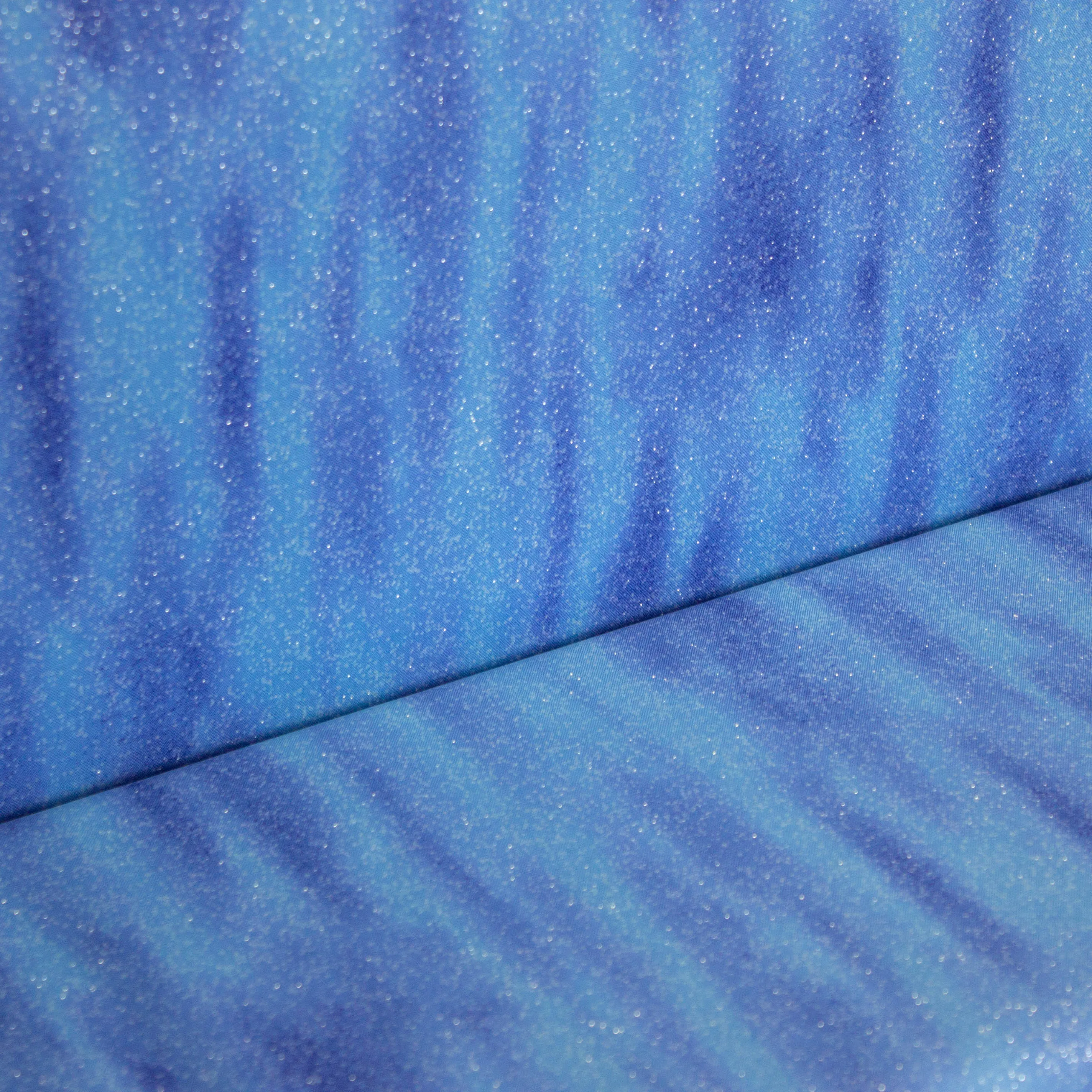 Katoen blauw met glitters