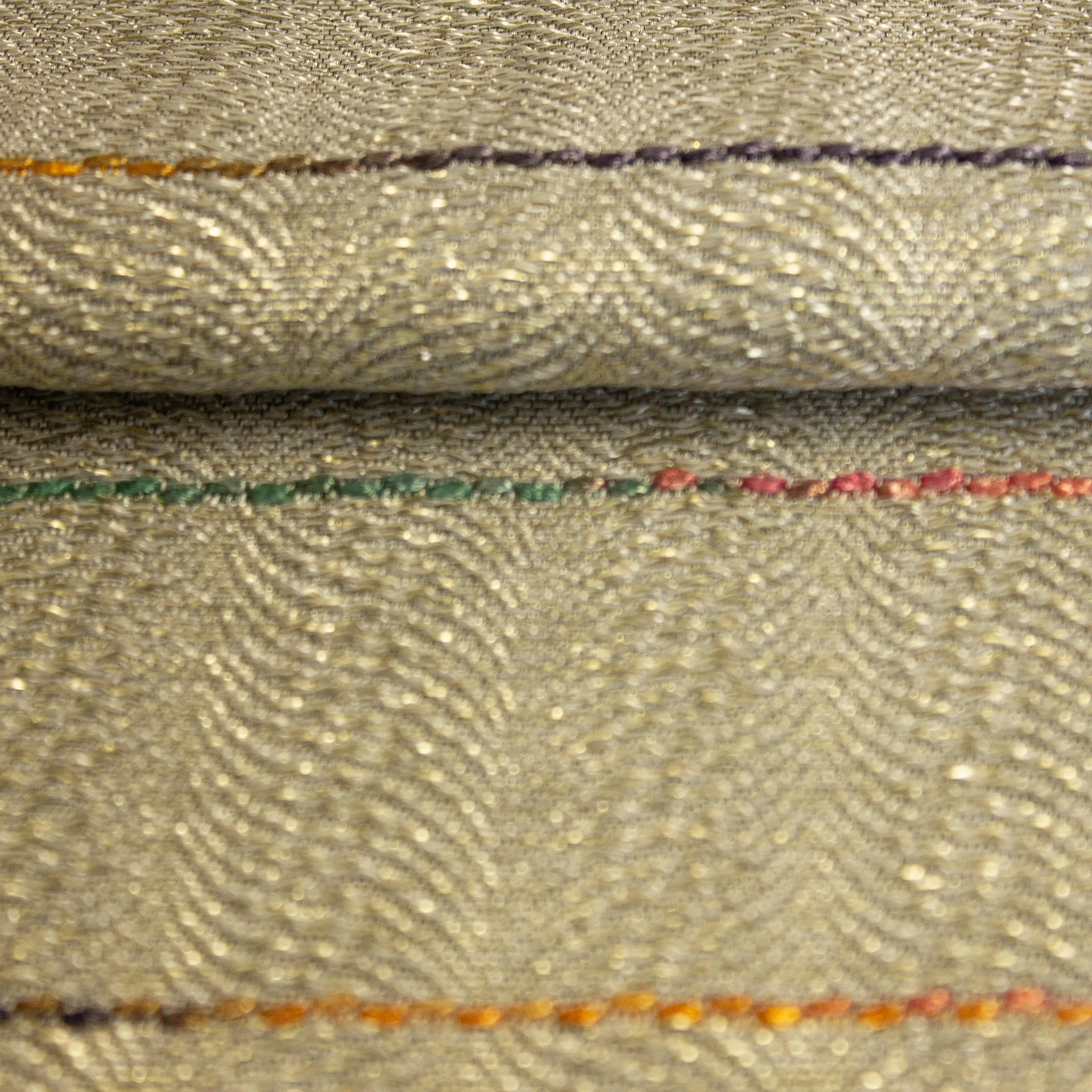 Multi tweed zacht goud met kleurrijke strepen