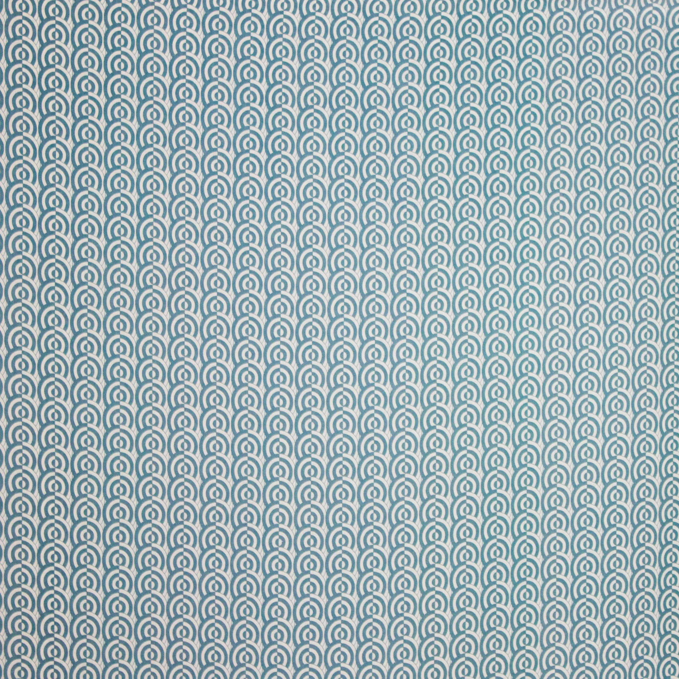 Viscose wit munt cirkel motief