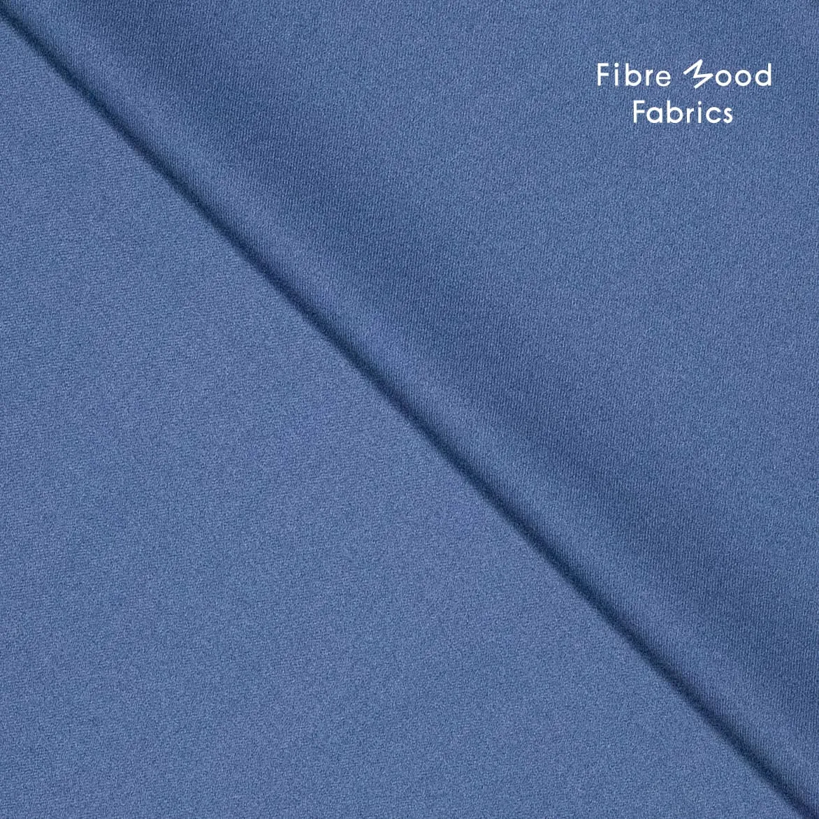 Polyestermengeling blauw soft twill - Fibre Mood