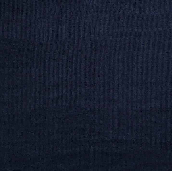 Ribfluweel donker blauw