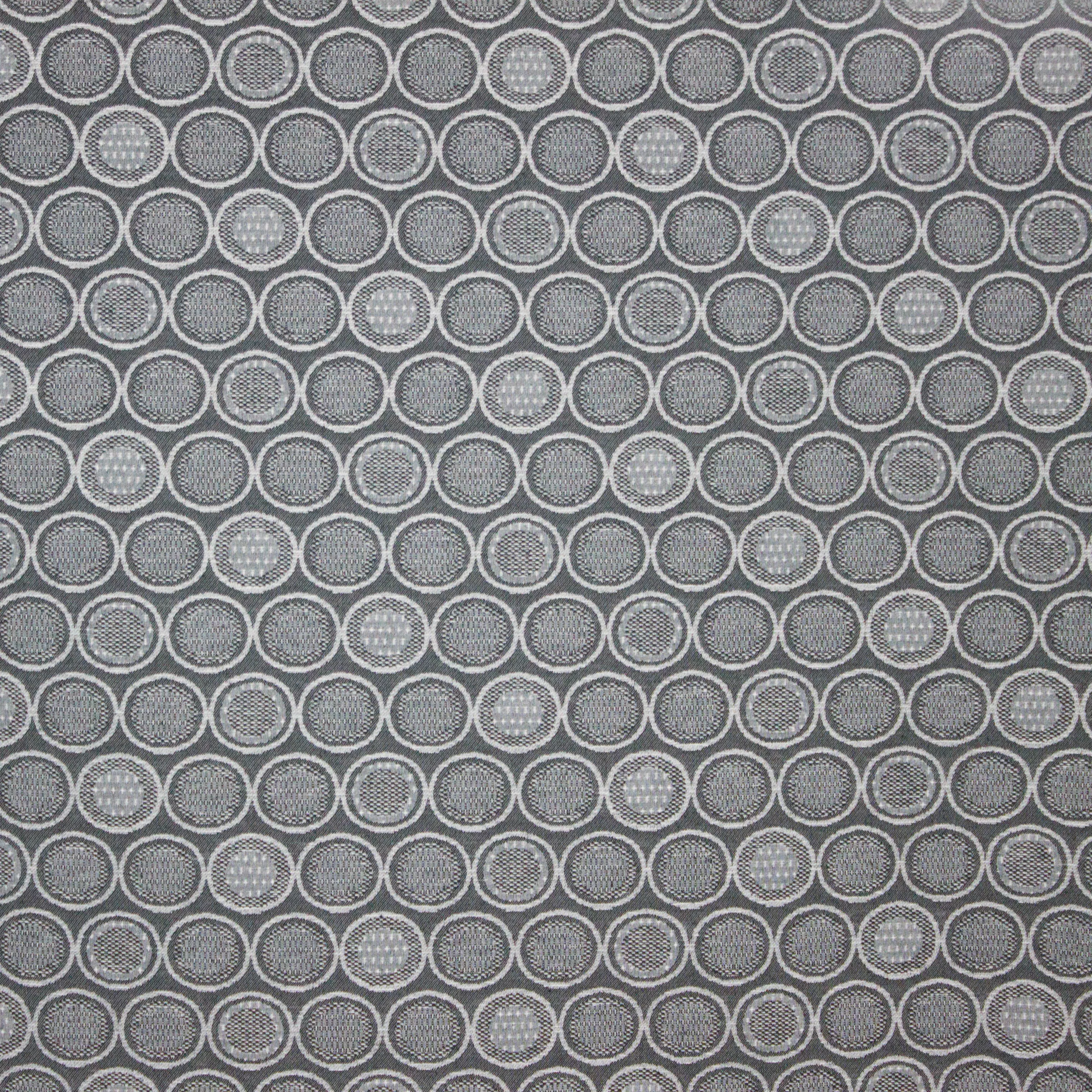 Jacquard zwart grijs bollen motief