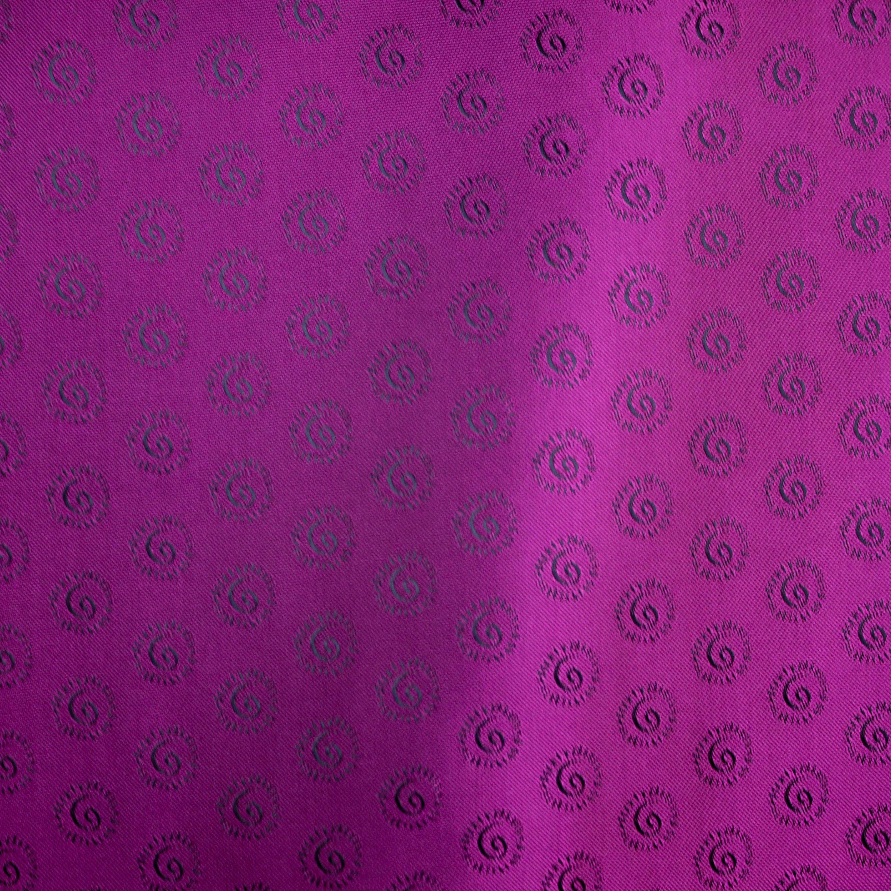 Fantasievoering double face fuchsia met cirkelvormig motief