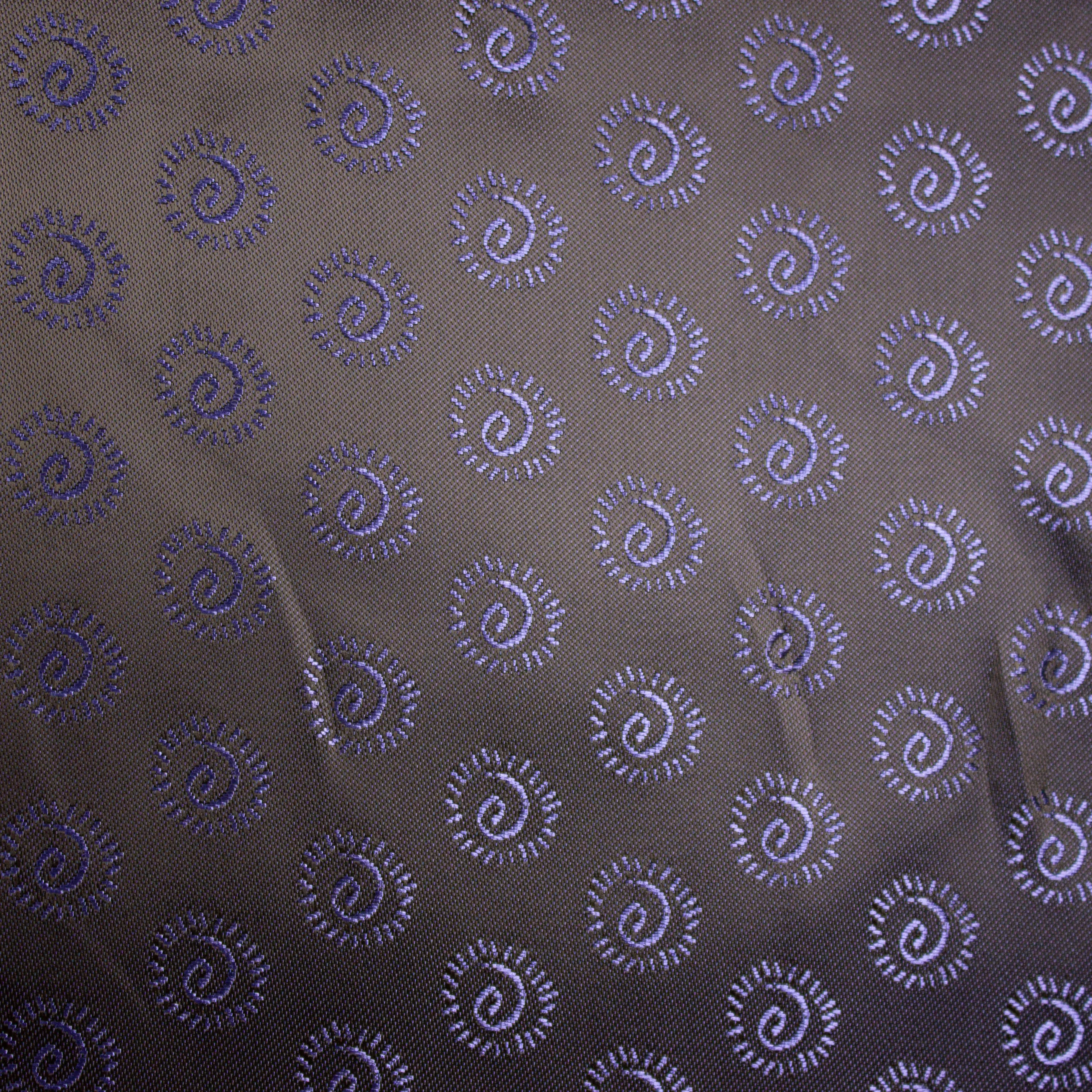 Fantasievoering double face donker blauw met cirkelvormig motief