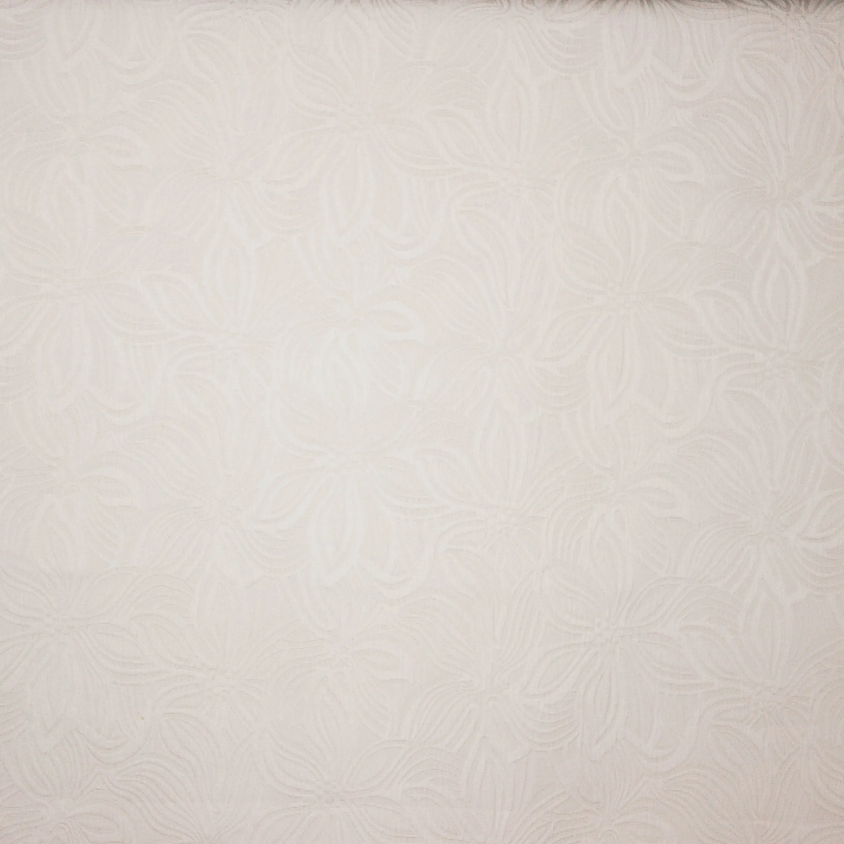 Jacquard ecru bloemen motief