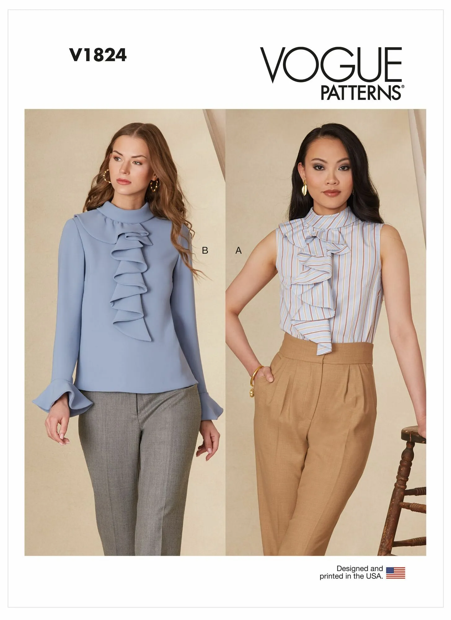 Patroon bloes - Vogue 1824 F5 (grote matenreeks)